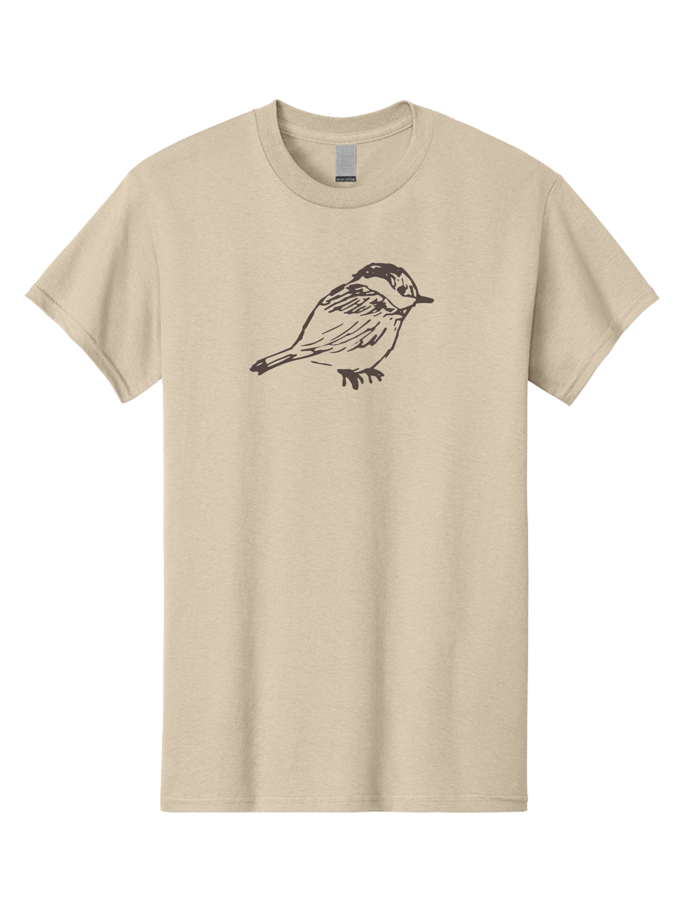 Sparrow Men'S Graphic Tee, 100% Cotton, Comfortable Casual Summer Wear, Machine Washable, Simple Bird, Illustration Art, Minimalist Design, Animal Graphics, Wildlife Illustration, Bird Species Aab130 23