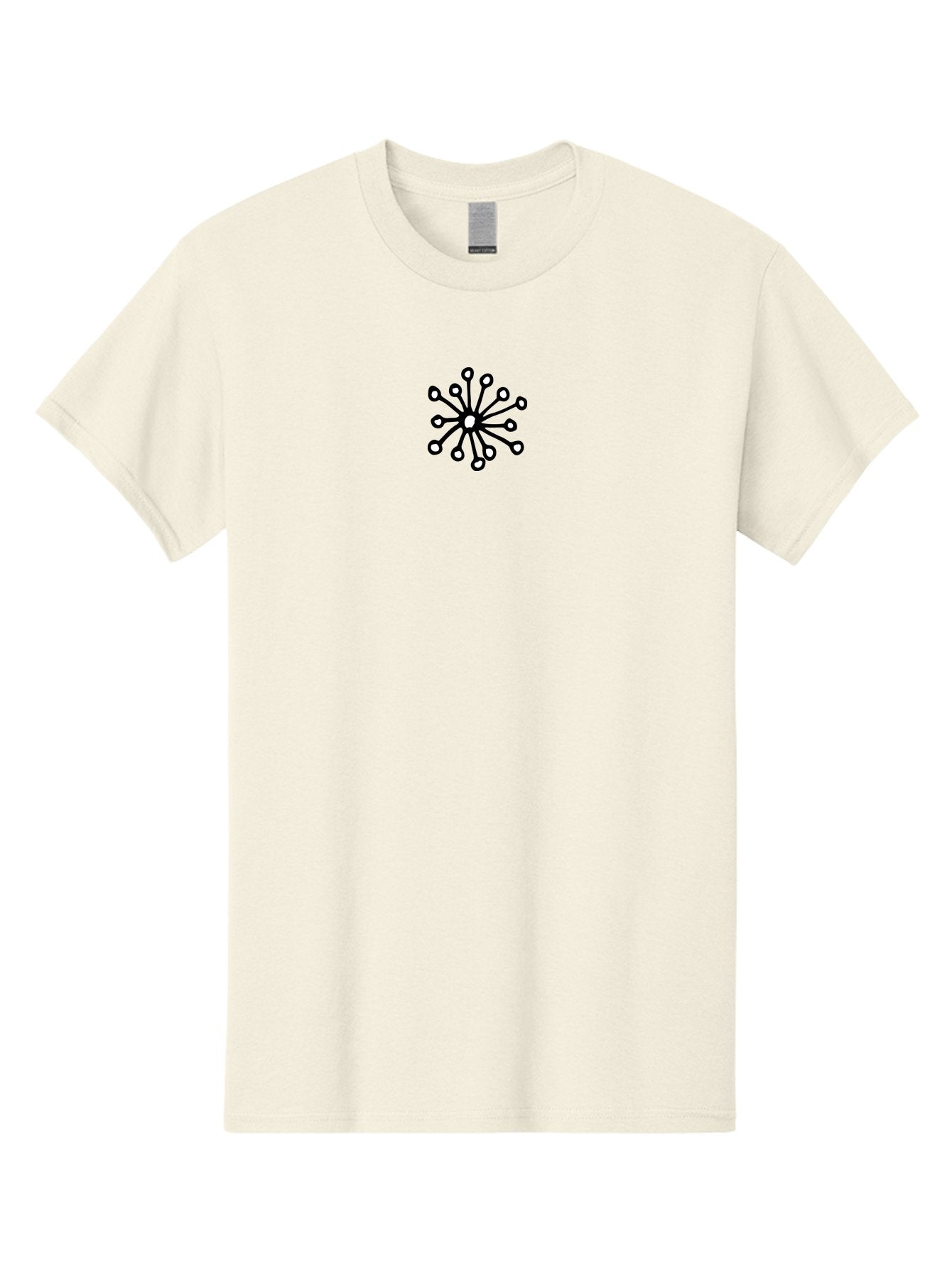 Sperm-Cell Men'S Graphic Tee, 100% Cotton, Comfortable Casual Summer Wear, Machine Washable, Bacteria Illustration, Simple Design, Microbial Art, Abstract Shapes, Black And White, Minimalist Style, Scientific Graphics Aab131