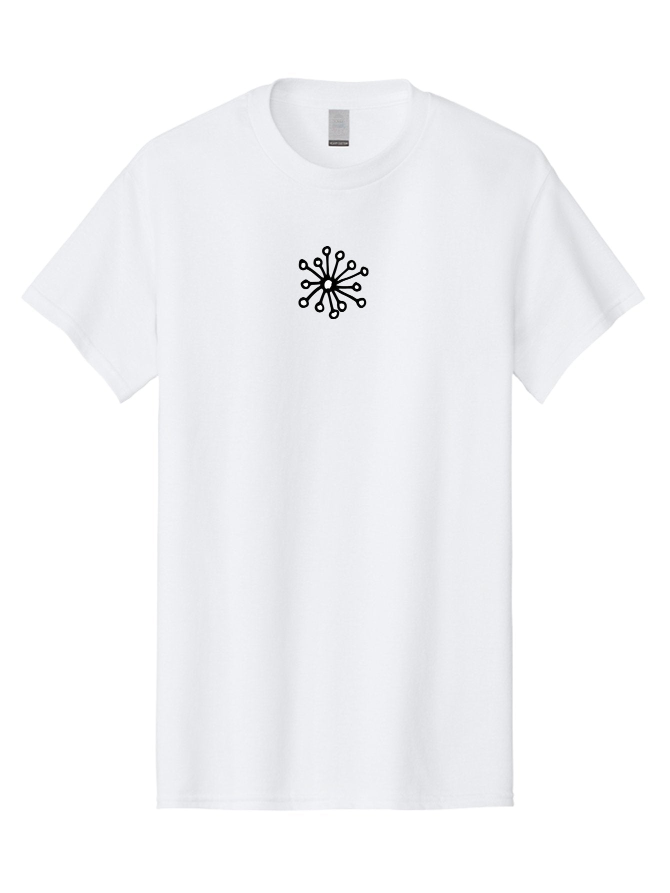 Sperm-Cell Men'S Graphic Tee, 100% Cotton, Comfortable Casual Summer Wear, Machine Washable, Bacteria Illustration, Simple Design, Microbial Art, Abstract Shapes, Black And White, Minimalist Style, Scientific Graphics Aab131 5