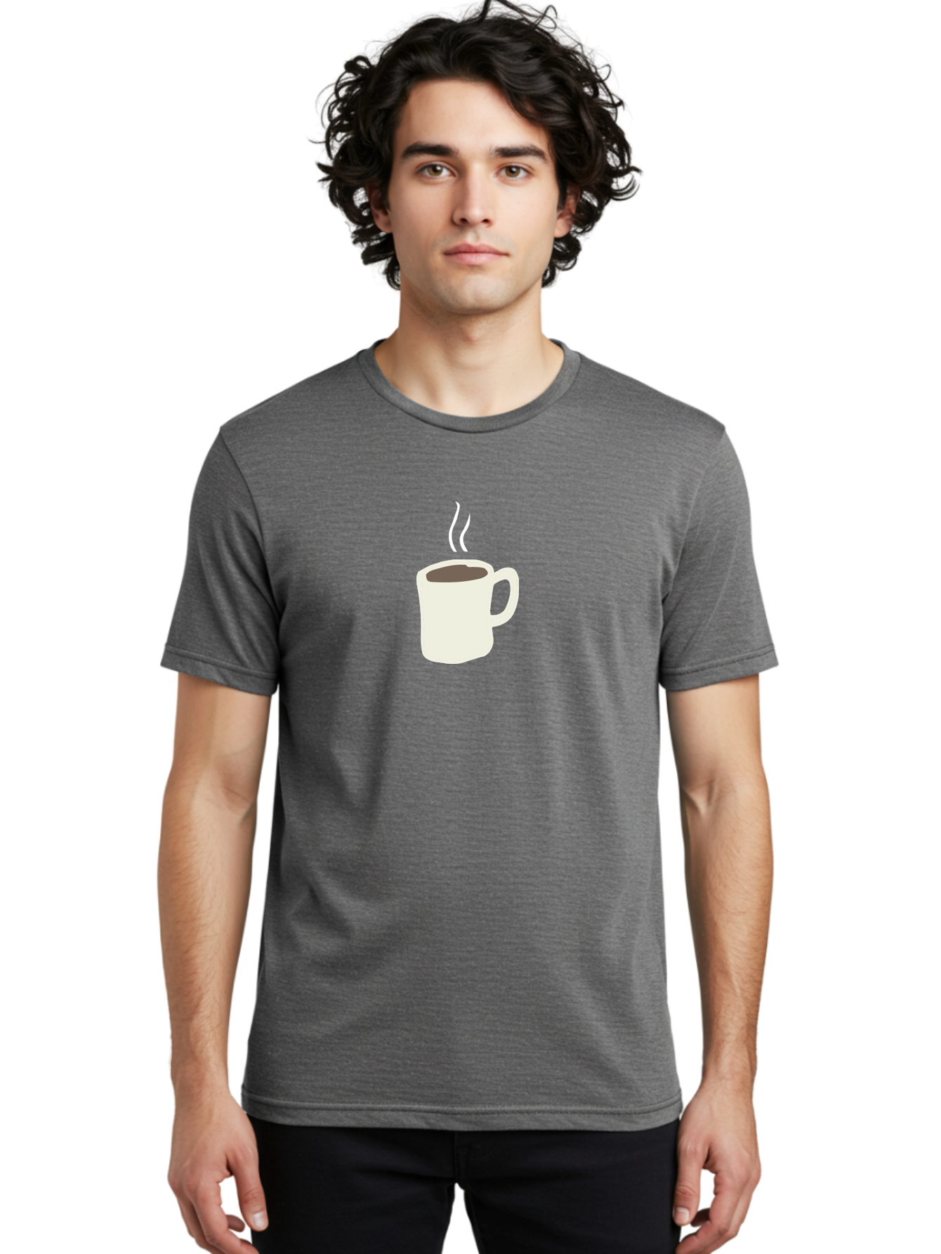 Steaming-Coffee-Mug-1 Men'S Graphic Tee, 100% Cotton, Comfortable Casual Summer Wear, Machine Washable, Coffee Mug, Hot Beverage, Morning Coffee, Steaming Cup, Coffee Break, Hot Drink, Caffeine Boost, Daily Grind Aab136 10