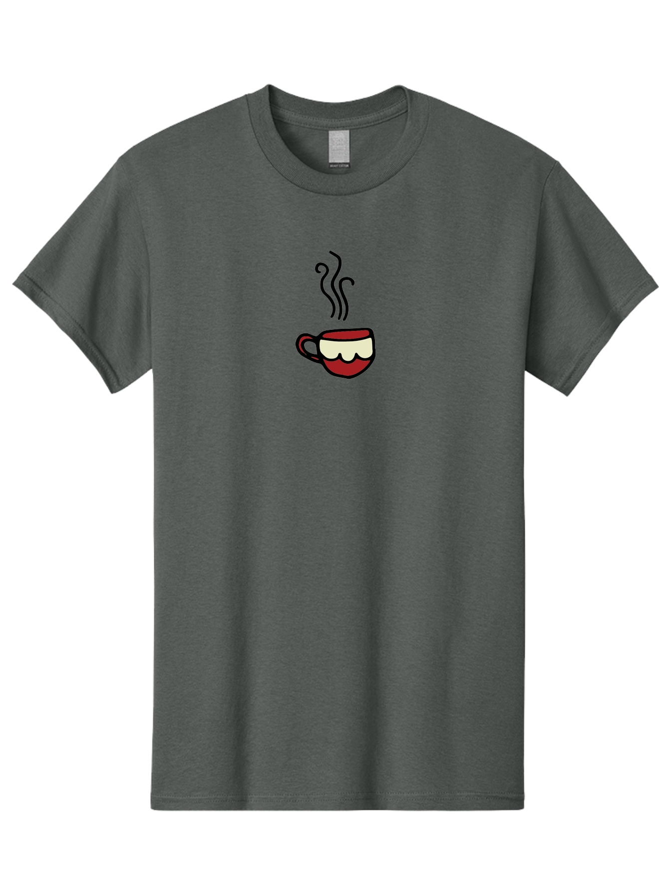 Steaming-Cup Men'S Graphic Tee, 100% Cotton, Comfortable Casual Summer Wear, Machine Washable, Steaming Hot Coffee, Morning Pick-Me-Up, Coffee Break, Hot Beverage, Coffee Cup, Hot Drink, Daily Grind Aab138 3