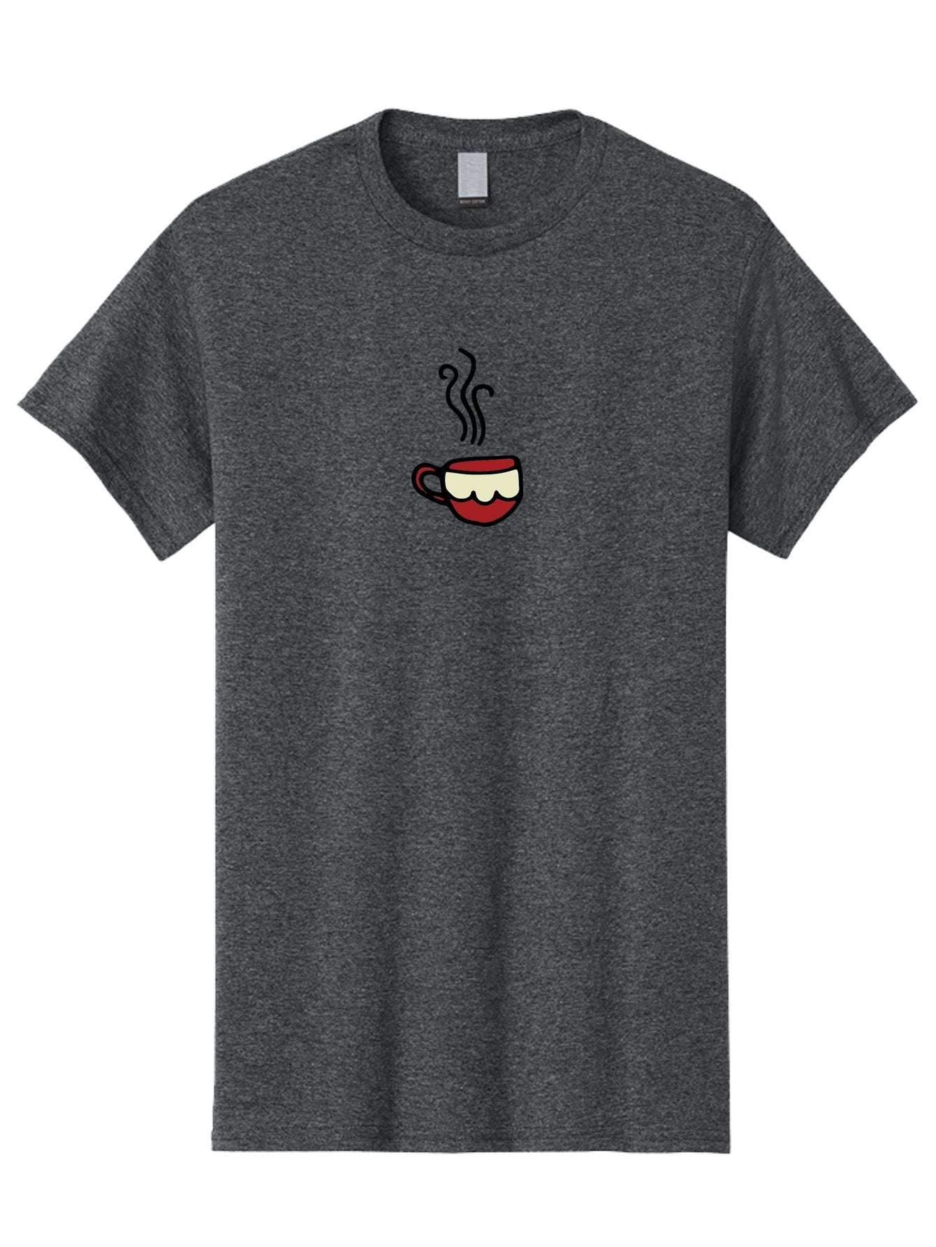 Steaming-Cup Men'S Graphic Tee, 100% Cotton, Comfortable Casual Summer Wear, Machine Washable, Steaming Hot Coffee, Morning Pick-Me-Up, Coffee Break, Hot Beverage, Coffee Cup, Hot Drink, Daily Grind Aab138 3