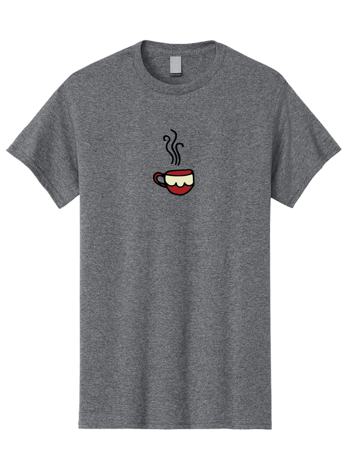 Steaming-Cup Men'S Graphic Tee, 100% Cotton, Comfortable Casual Summer Wear, Machine Washable, Steaming Hot Coffee, Morning Pick-Me-Up, Coffee Break, Hot Beverage, Coffee Cup, Hot Drink, Daily Grind Aab138 12