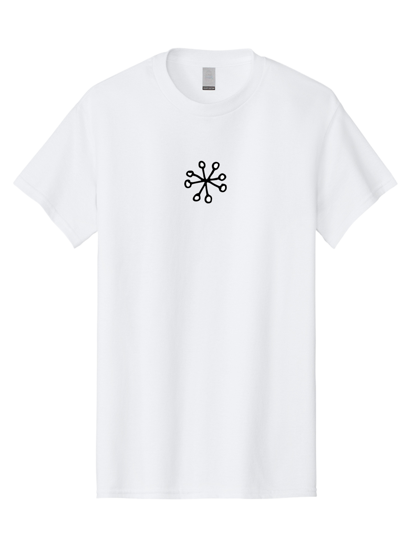 Stylized-Asterisk Men'S Graphic Tee, 100% Cotton, Comfortable Casual Summer Wear, Machine Washable, Simple Icon, Asterisk Symbol, Minimalist Design, Black And White, Radial Pattern, Abstract Shape, Graphical Element, Modern Aesthetic Aab140 29