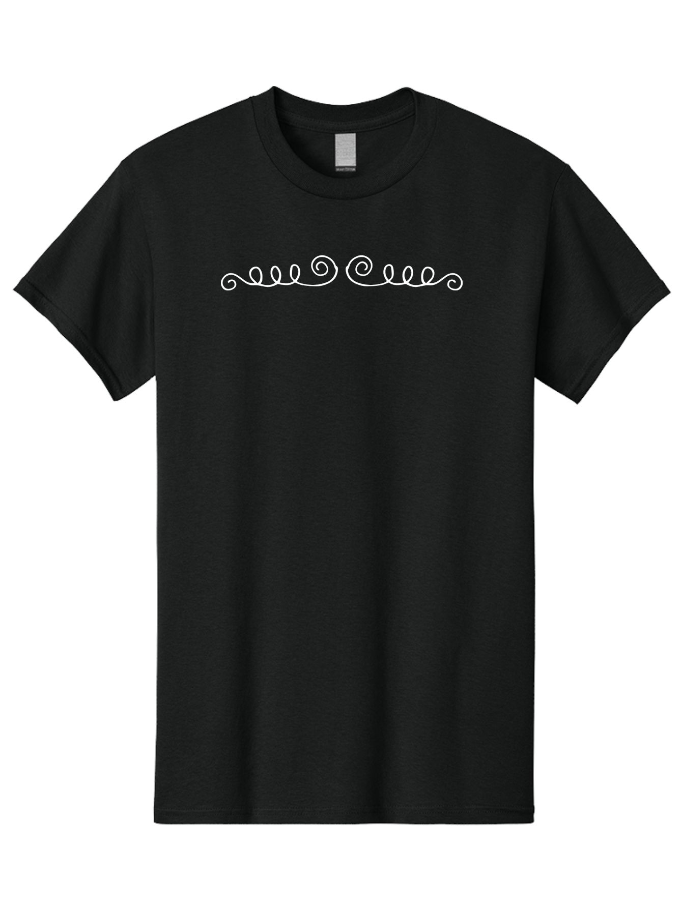 Swirls-Divider Men'S Graphic Tee, 100% Cotton, Comfortable Casual Summer Wear, Machine Washable, White Swirls, Decorative Elements, Elegant Design, Minimalist Art, Subtle Patterns, Flowing Lines, Organic Shapes, Simple Elegance, Aab141