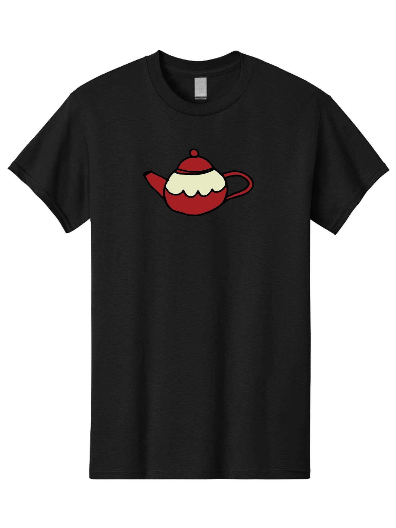 Teapot Men'S Graphic Tee, 100% Cotton, Comfortable Casual Summer Wear, Machine Washable, Teapot, Red Teapot, Cartoon Teapot, Tea, Beverage, Hospitality, Comfort, Whimsical Illustration, Tea Party, Digital Art Aab142 4