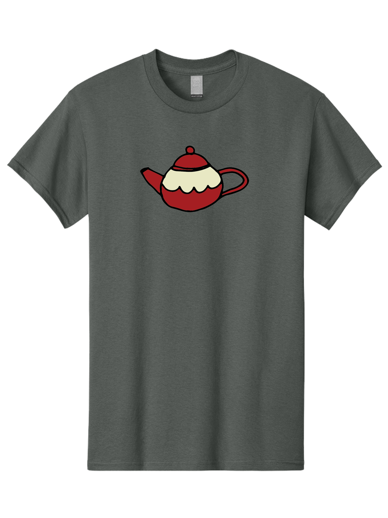 Teapot Men'S Graphic Tee, 100% Cotton, Comfortable Casual Summer Wear, Machine Washable, Teapot, Red Teapot, Cartoon Teapot, Tea, Beverage, Hospitality, Comfort, Whimsical Illustration, Tea Party, Digital Art Aab142 3