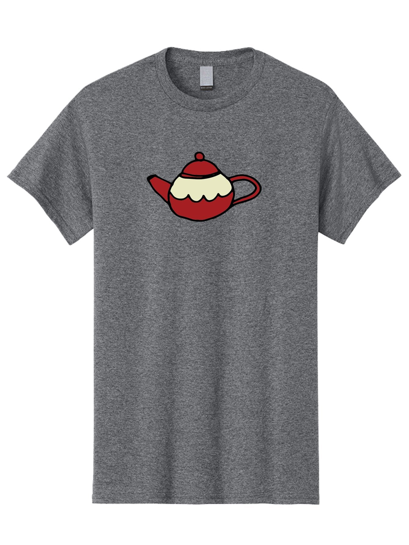 Teapot Men'S Graphic Tee, 100% Cotton, Comfortable Casual Summer Wear, Machine Washable, Teapot, Red Teapot, Cartoon Teapot, Tea, Beverage, Hospitality, Comfort, Whimsical Illustration, Tea Party, Digital Art Aab142 5