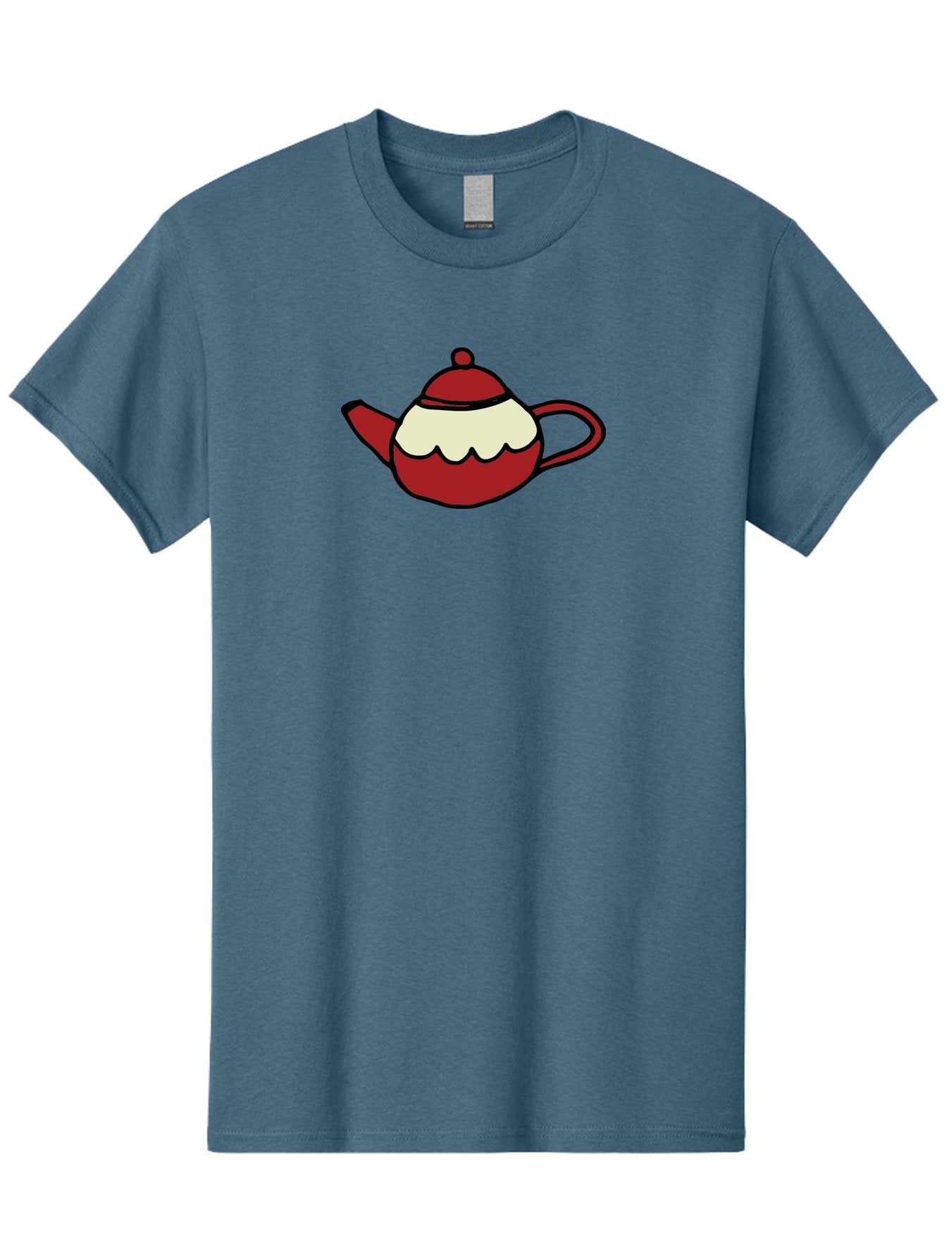 Teapot Men'S Graphic Tee, 100% Cotton, Comfortable Casual Summer Wear, Machine Washable, Teapot, Red Teapot, Cartoon Teapot, Tea, Beverage, Hospitality, Comfort, Whimsical Illustration, Tea Party, Digital Art Aab142 6