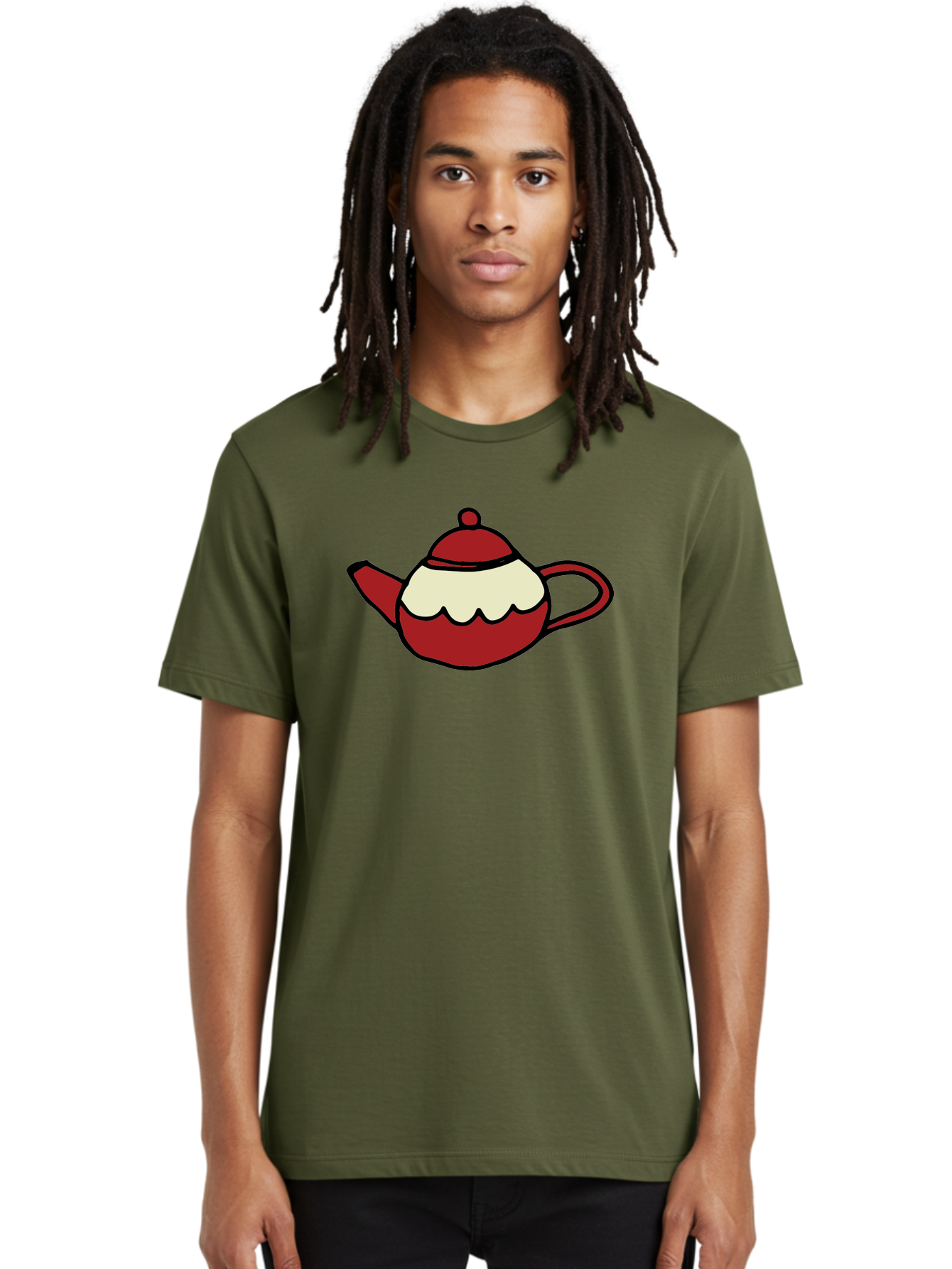 Teapot Men'S Graphic Tee, 100% Cotton, Comfortable Casual Summer Wear, Machine Washable, Teapot, Red Teapot, Cartoon Teapot, Tea, Beverage, Hospitality, Comfort, Whimsical Illustration, Tea Party, Digital Art Aab142 16