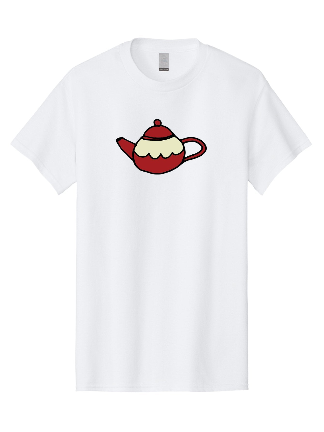 Teapot Men'S Graphic Tee, 100% Cotton, Comfortable Casual Summer Wear, Machine Washable, Teapot, Red Teapot, Cartoon Teapot, Tea, Beverage, Hospitality, Comfort, Whimsical Illustration, Tea Party, Digital Art Aab142 13