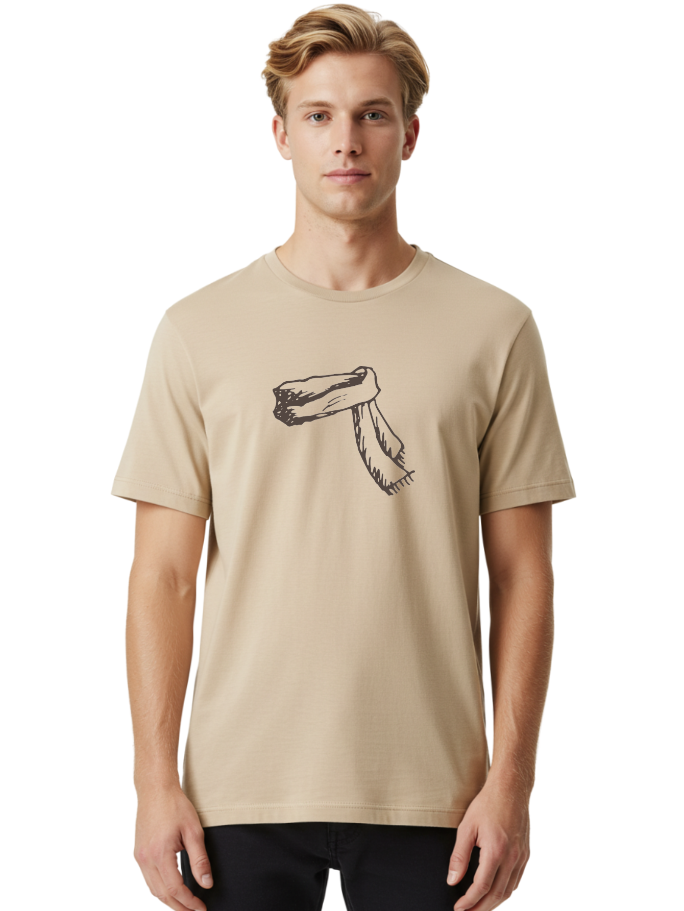 Tied-Scarf Men'S Graphic Tee, 100% Cotton, Comfortable Casual Summer Wear, Machine Washable, Headscarf, Fashion Accessory, Clothing Item, Headwear, Stylish, Elegant, Simple Design, Minimalist Fashion, Traditional Attire Aab145 28