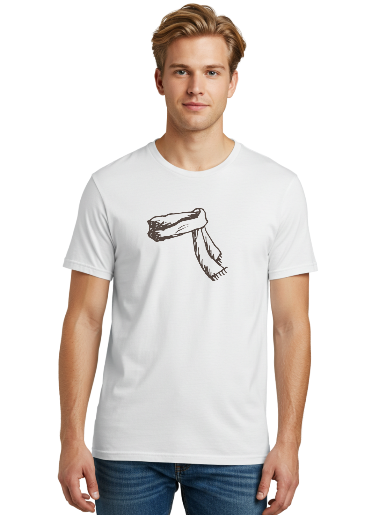 Tied-Scarf Men'S Graphic Tee, 100% Cotton, Comfortable Casual Summer Wear, Machine Washable, Headscarf, Fashion Accessory, Clothing Item, Headwear, Stylish, Elegant, Simple Design, Minimalist Fashion, Traditional Attire Aab145 30
