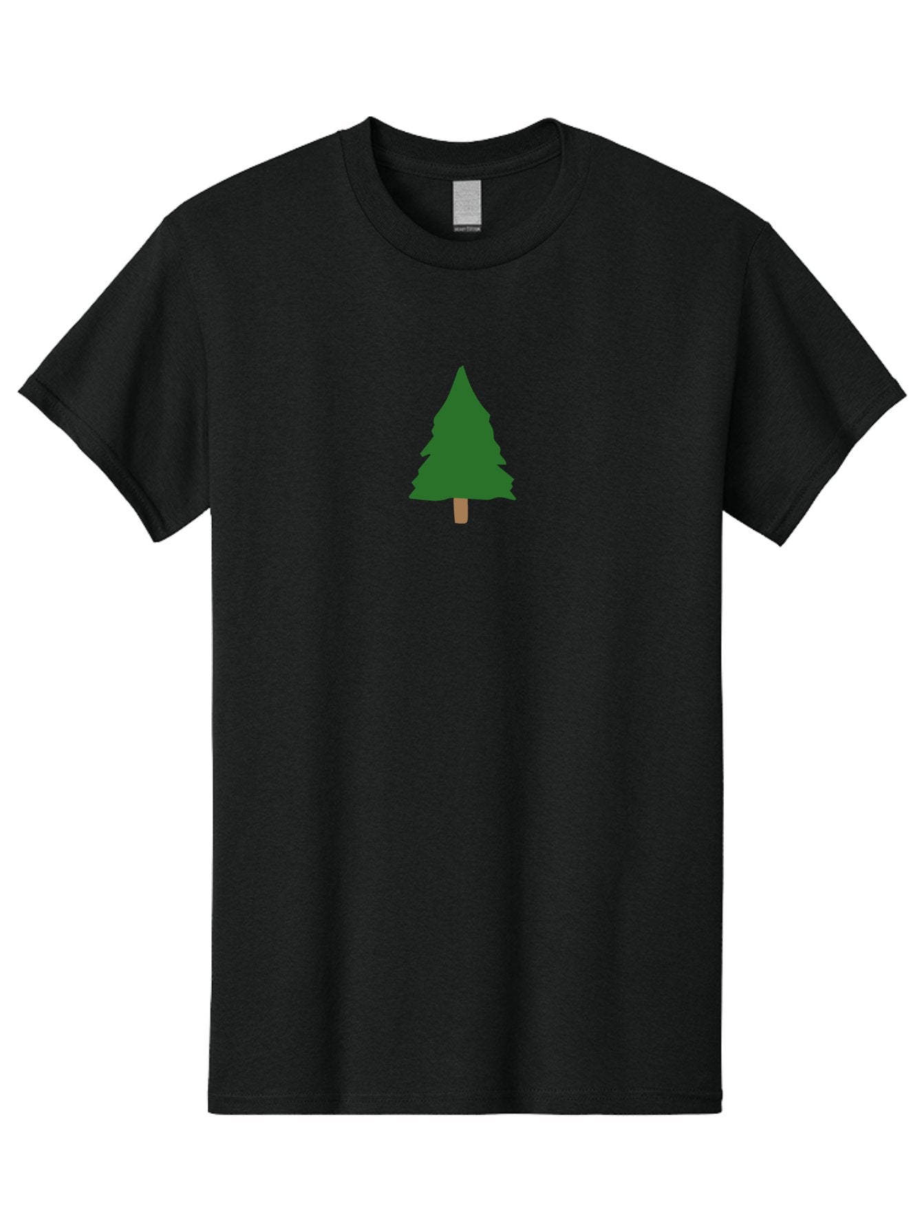 Tree-2 Men'S Graphic Tee, 100% Cotton, Comfortable Casual Summer Wear, Machine Washable, Simple Pine Tree, Minimalist Illustration, Evergreen Tree, Cartoon Style, Forest Icon, Eco-Friendly Symbol, Nature Graphic, Coniferous Tree, Digital Art Aab148 5