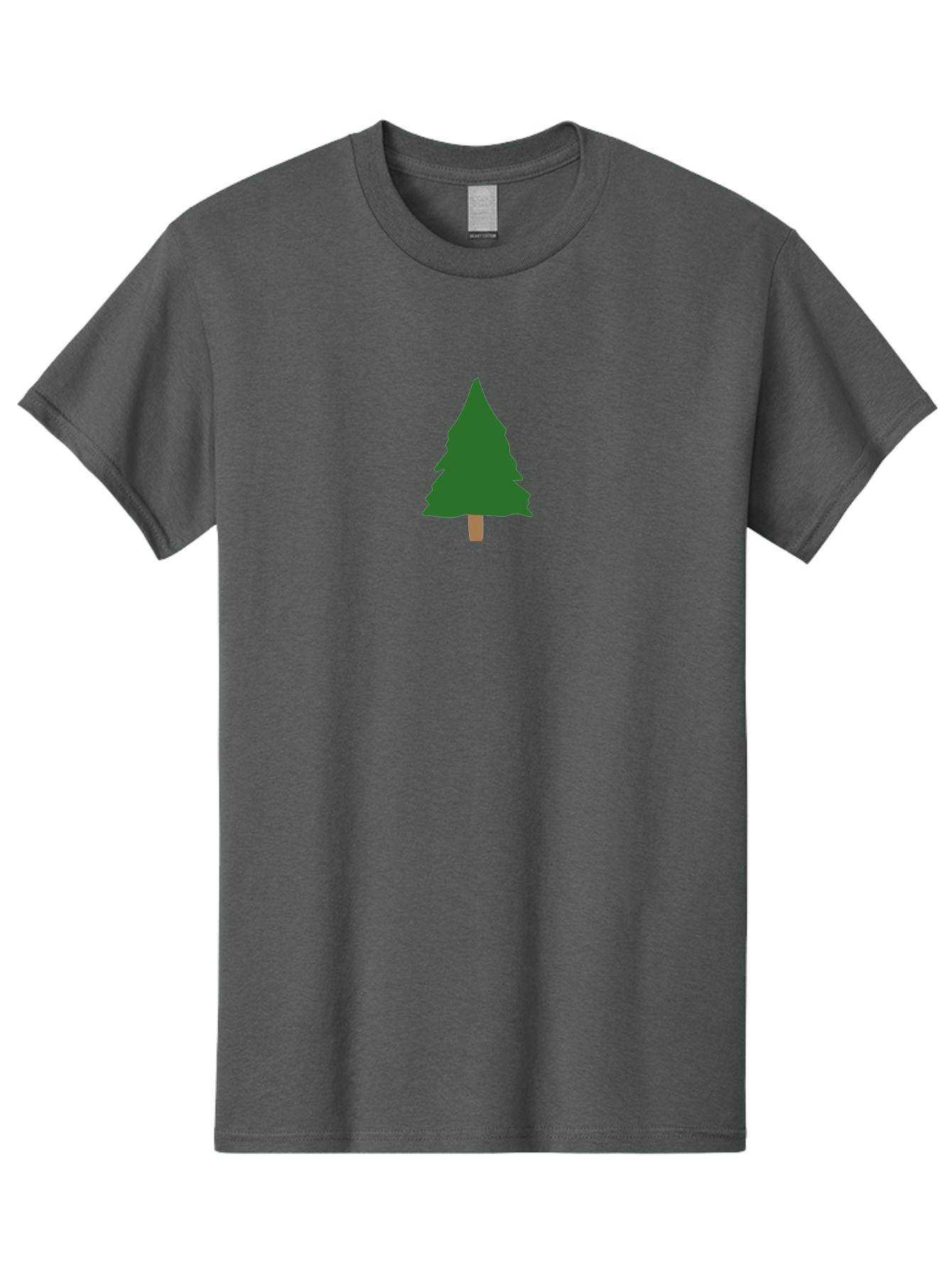 Tree-2 Men'S Graphic Tee, 100% Cotton, Comfortable Casual Summer Wear, Machine Washable, Simple Pine Tree, Minimalist Illustration, Evergreen Tree, Cartoon Style, Forest Icon, Eco-Friendly Symbol, Nature Graphic, Coniferous Tree, Digital Art Aab148 3
