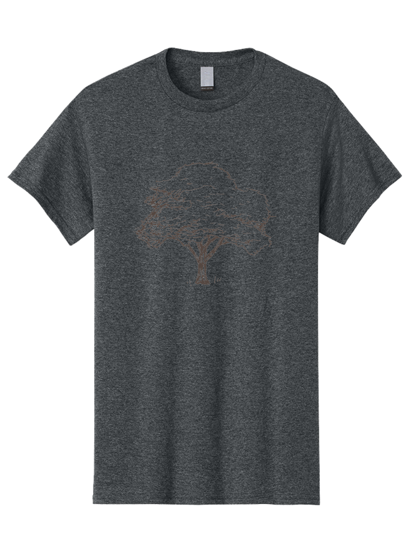 Tree Men'S Graphic Tee, 100% Cotton, Comfortable Casual Summer Wear, Machine Washable, Simple Tree Illustration, Minimalist Art, Dark Purple Lines, Nature-Inspired Design, Hand-Drawn Tree, Abstract Foliage, Modern Graphic Aab149 7