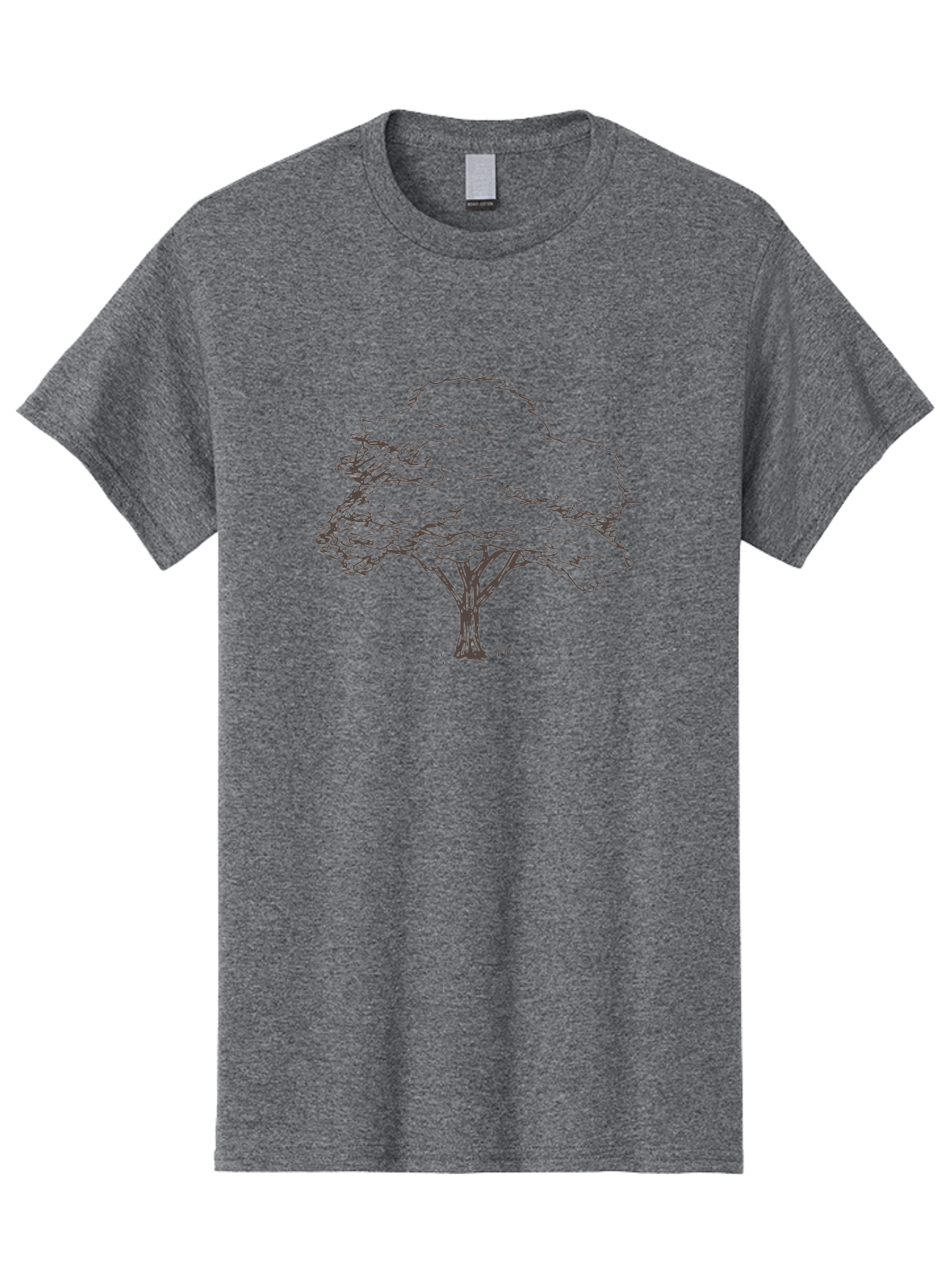 Tree Men'S Graphic Tee, 100% Cotton, Comfortable Casual Summer Wear, Machine Washable, Simple Tree Illustration, Minimalist Art, Dark Purple Lines, Nature-Inspired Design, Hand-Drawn Tree, Abstract Foliage, Modern Graphic Aab149 9
