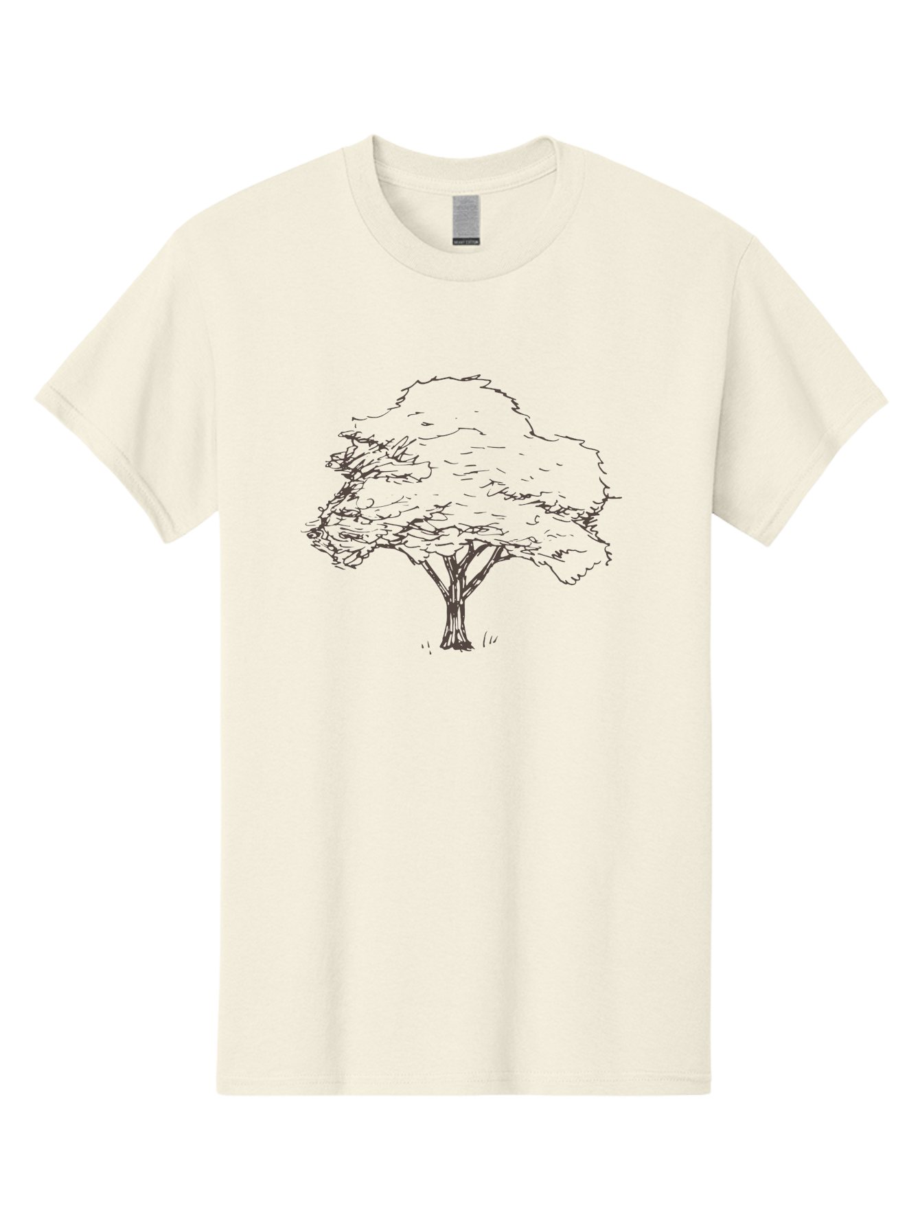 Tree Men'S Graphic Tee, 100% Cotton, Comfortable Casual Summer Wear, Machine Washable, Simple Tree Illustration, Minimalist Art, Dark Purple Lines, Nature-Inspired Design, Hand-Drawn Tree, Abstract Foliage, Modern Graphic Aab149 17
