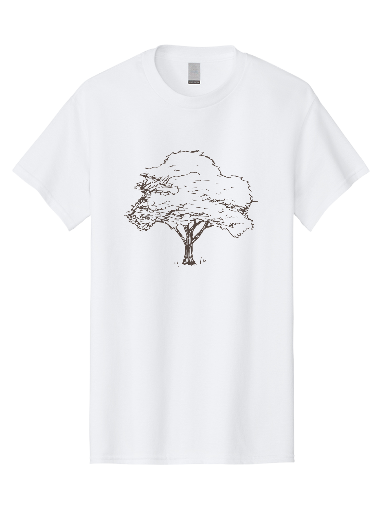 Tree Men'S Graphic Tee, 100% Cotton, Comfortable Casual Summer Wear, Machine Washable, Simple Tree Illustration, Minimalist Art, Dark Purple Lines, Nature-Inspired Design, Hand-Drawn Tree, Abstract Foliage, Modern Graphic Aab149 29