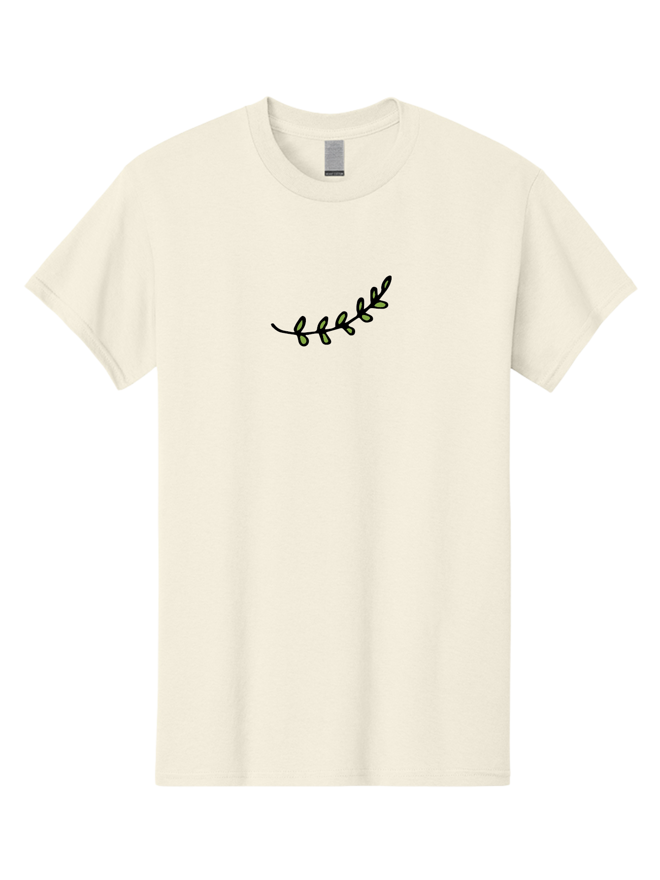 Vine-Branch Men'S Graphic Tee, 100% Cotton, Comfortable Casual Summer Wear, Machine Washable, Hand-Drawn Vine, Black Outline, Leaves, Simple Design, Minimalist Art, Elegant Decor, Nature-Inspired, Whimsical Illustration Aab155 17