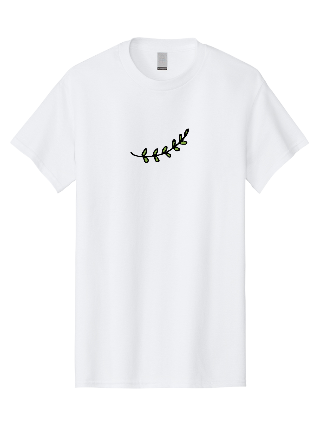 Vine-Branch Men'S Graphic Tee, 100% Cotton, Comfortable Casual Summer Wear, Machine Washable, Hand-Drawn Vine, Black Outline, Leaves, Simple Design, Minimalist Art, Elegant Decor, Nature-Inspired, Whimsical Illustration Aab155 29
