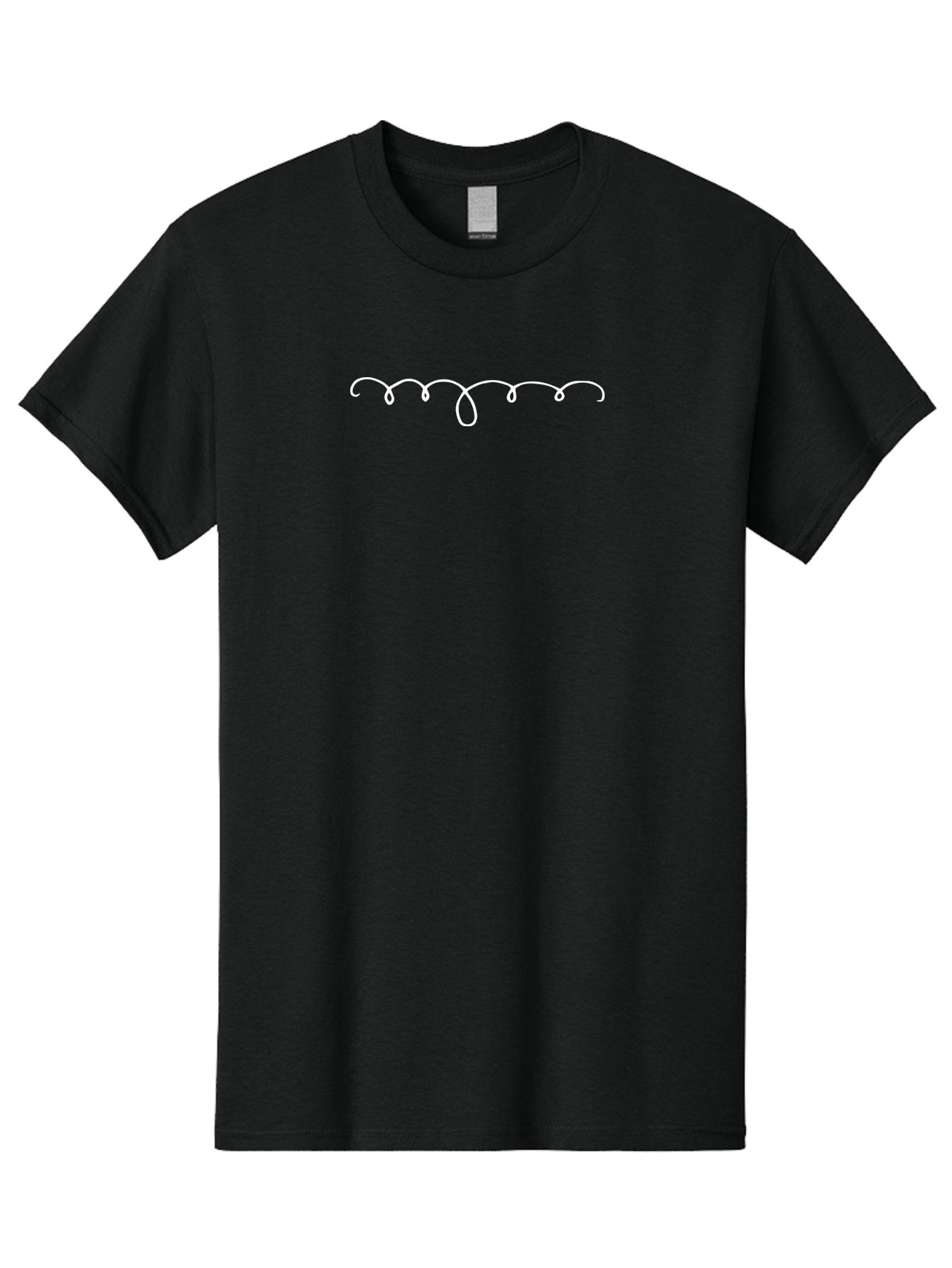 White-Swirls-1 Men'S Graphic Tee, 100% Cotton, Comfortable Casual Summer Wear, Machine Washable, Simple White Swirl, Elegant Design, Minimalist Art, Flowing Curves, Modern Aesthetic, Abstract Shape, Delicate Lines, Continuous Loop Aab164 7