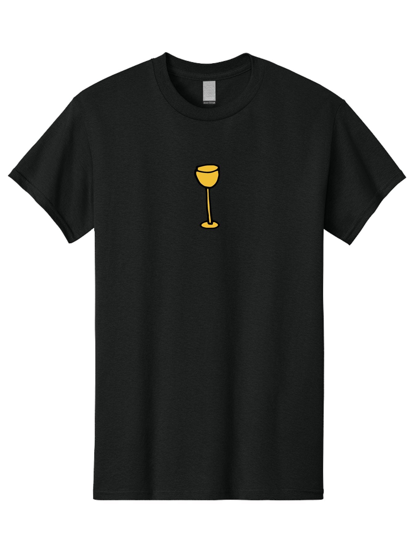 Wine-Glass-1 Men'S Graphic Tee, 100% Cotton, Comfortable Casual Summer Wear, Machine Washable, Wine Glass, Glassware, Fine Dining, Luxury, Elegance, Sophistication, Yellow Wine Glass, Cartoon Illustration, Simple Design Aab167 15