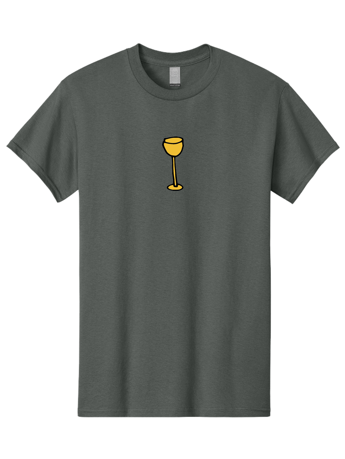 Wine-Glass-1 Men'S Graphic Tee, 100% Cotton, Comfortable Casual Summer Wear, Machine Washable, Wine Glass, Glassware, Fine Dining, Luxury, Elegance, Sophistication, Yellow Wine Glass, Cartoon Illustration, Simple Design Aab167 19