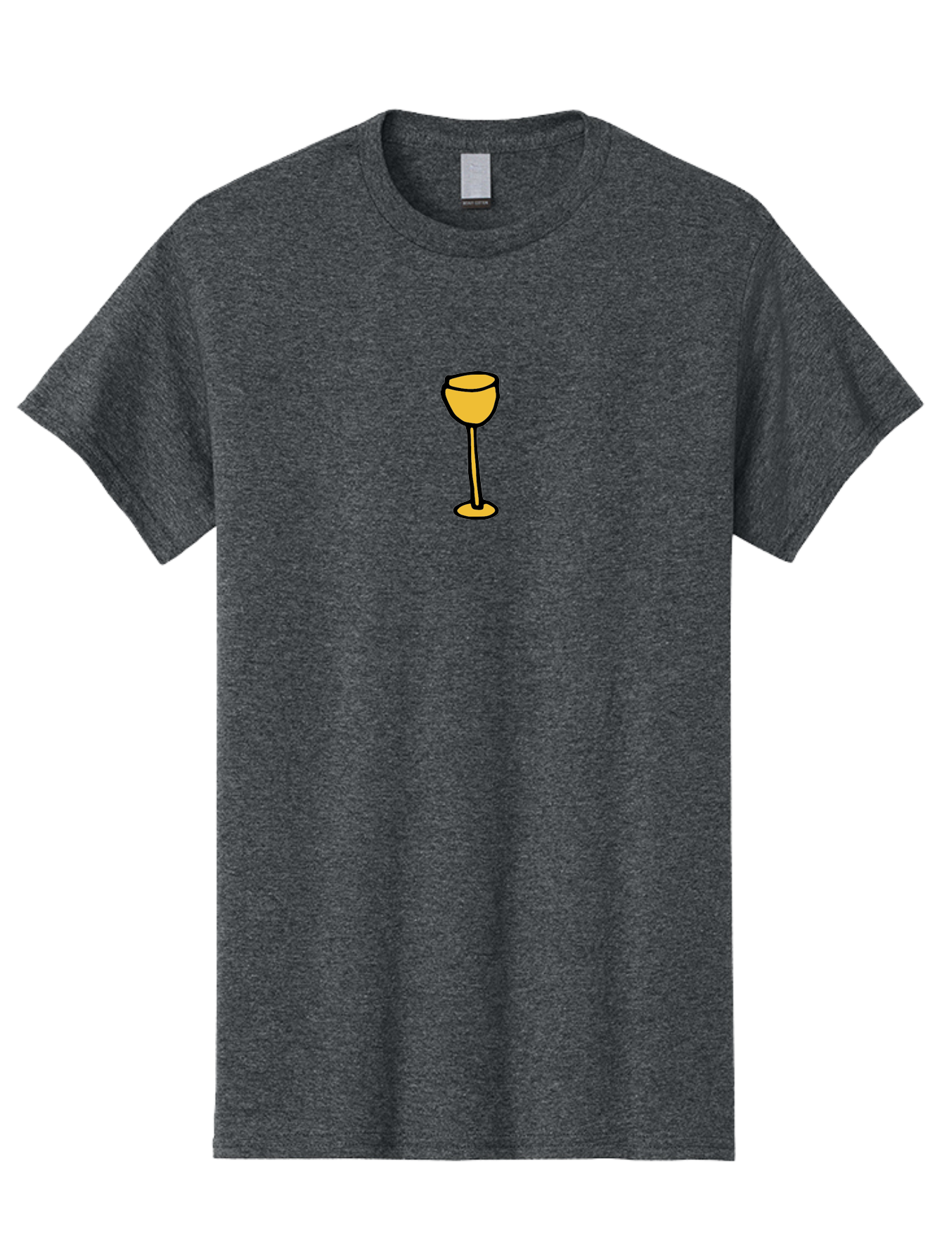 Wine-Glass-1 Men'S Graphic Tee, 100% Cotton, Comfortable Casual Summer Wear, Machine Washable, Wine Glass, Glassware, Fine Dining, Luxury, Elegance, Sophistication, Yellow Wine Glass, Cartoon Illustration, Simple Design Aab167 9