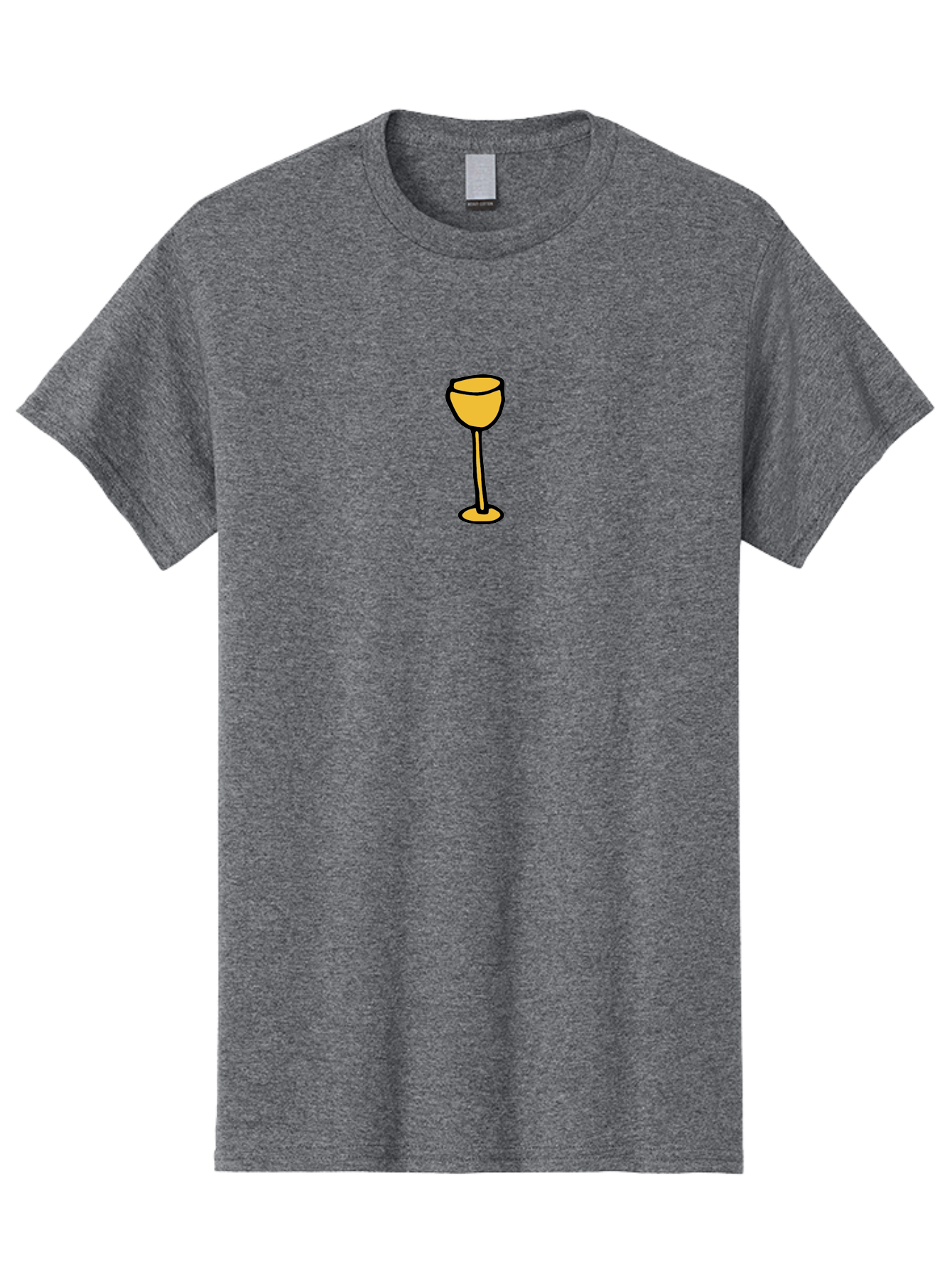 Wine-Glass-1 Men'S Graphic Tee, 100% Cotton, Comfortable Casual Summer Wear, Machine Washable, Wine Glass, Glassware, Fine Dining, Luxury, Elegance, Sophistication, Yellow Wine Glass, Cartoon Illustration, Simple Design Aab167 7