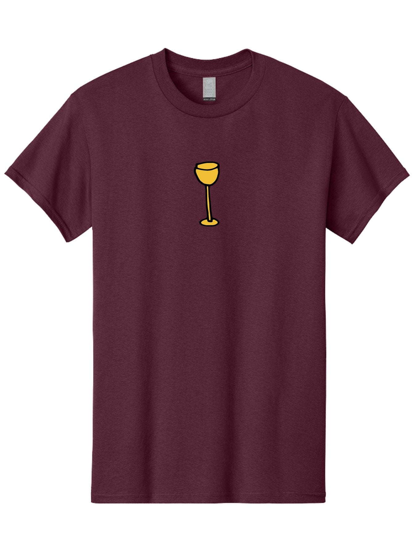 Wine-Glass-1 Men'S Graphic Tee, 100% Cotton, Comfortable Casual Summer Wear, Machine Washable, Wine Glass, Glassware, Fine Dining, Luxury, Elegance, Sophistication, Yellow Wine Glass, Cartoon Illustration, Simple Design Aab167 14