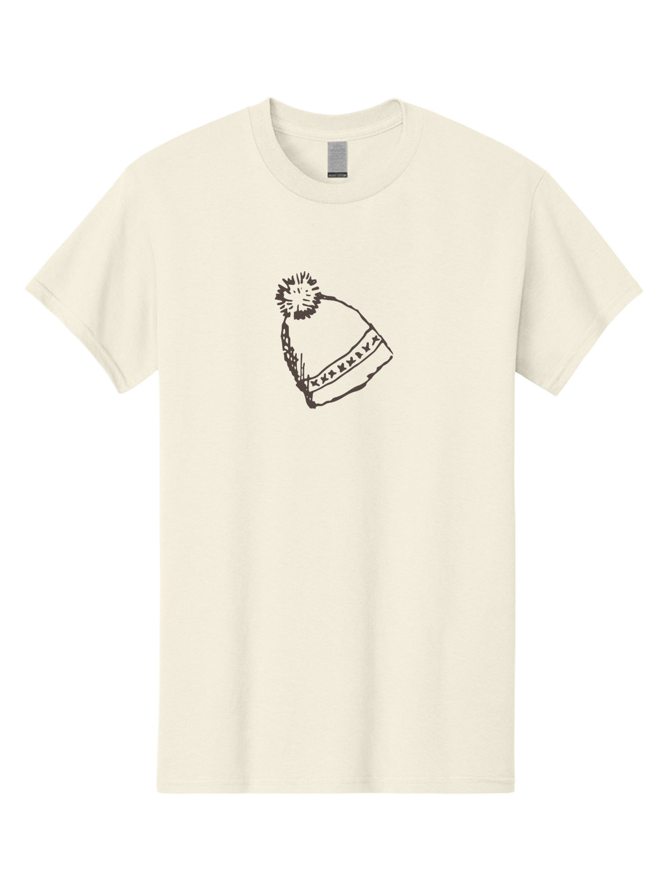 Winter-Beanie Men'S Graphic Tee, 100% Cotton, Comfortable Casual Summer Wear, Machine Washable, Winter Fashion, Beanie Hat, Knit Hat, Pom-Pom, Winter Accessories, Cold Weather Gear, Hat With Cuff, Festive Clothing, Casual Wear, Aab169 7