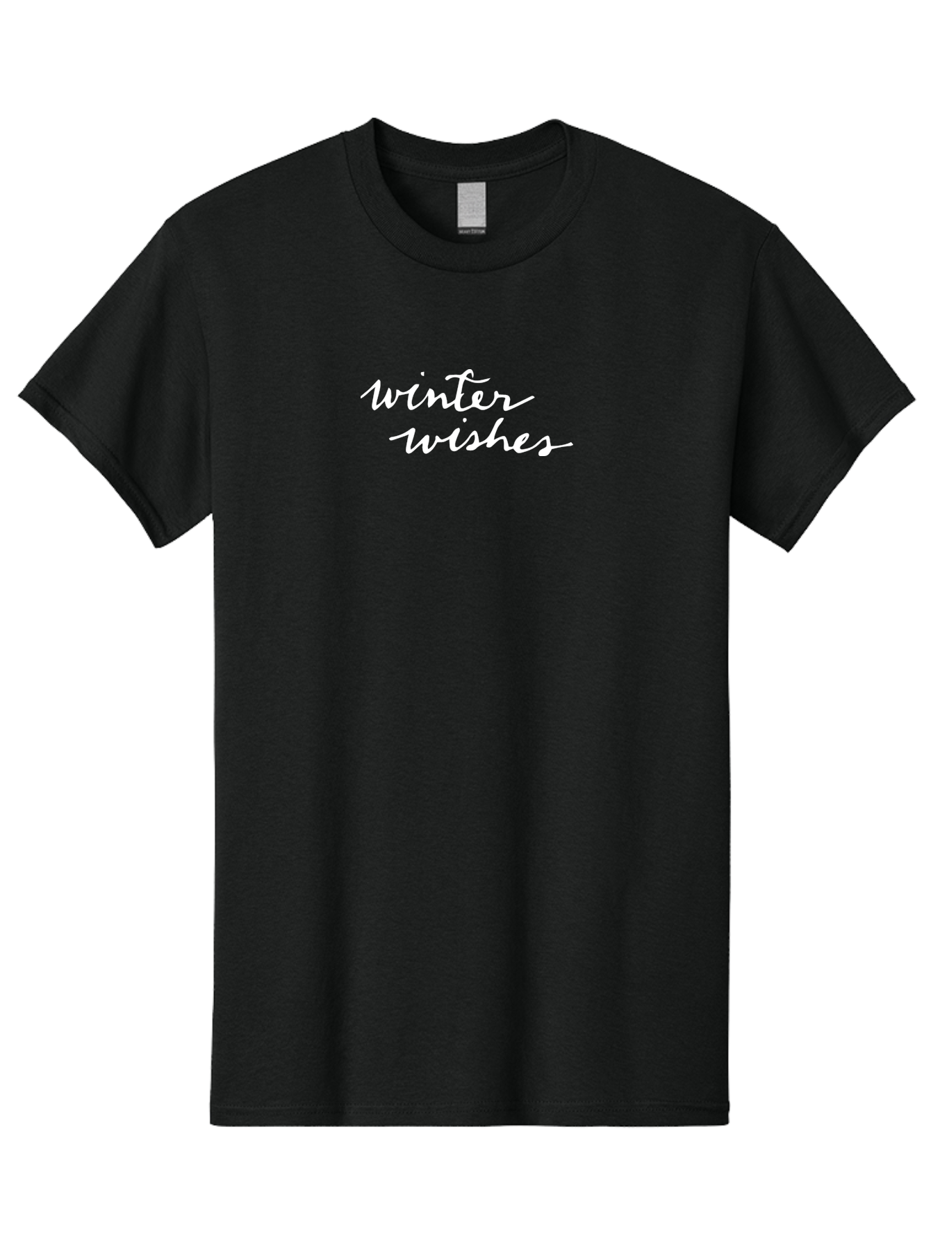 Winter-Wishes Men'S Graphic Tee, 100% Cotton, Comfortable Casual Summer Wear, Machine Washable, Winter Wishes, Festive Greeting, Holiday Message, Cursive Text, White Font, Seasonal Wishes, Winter Season, Holiday Card Aab171 11