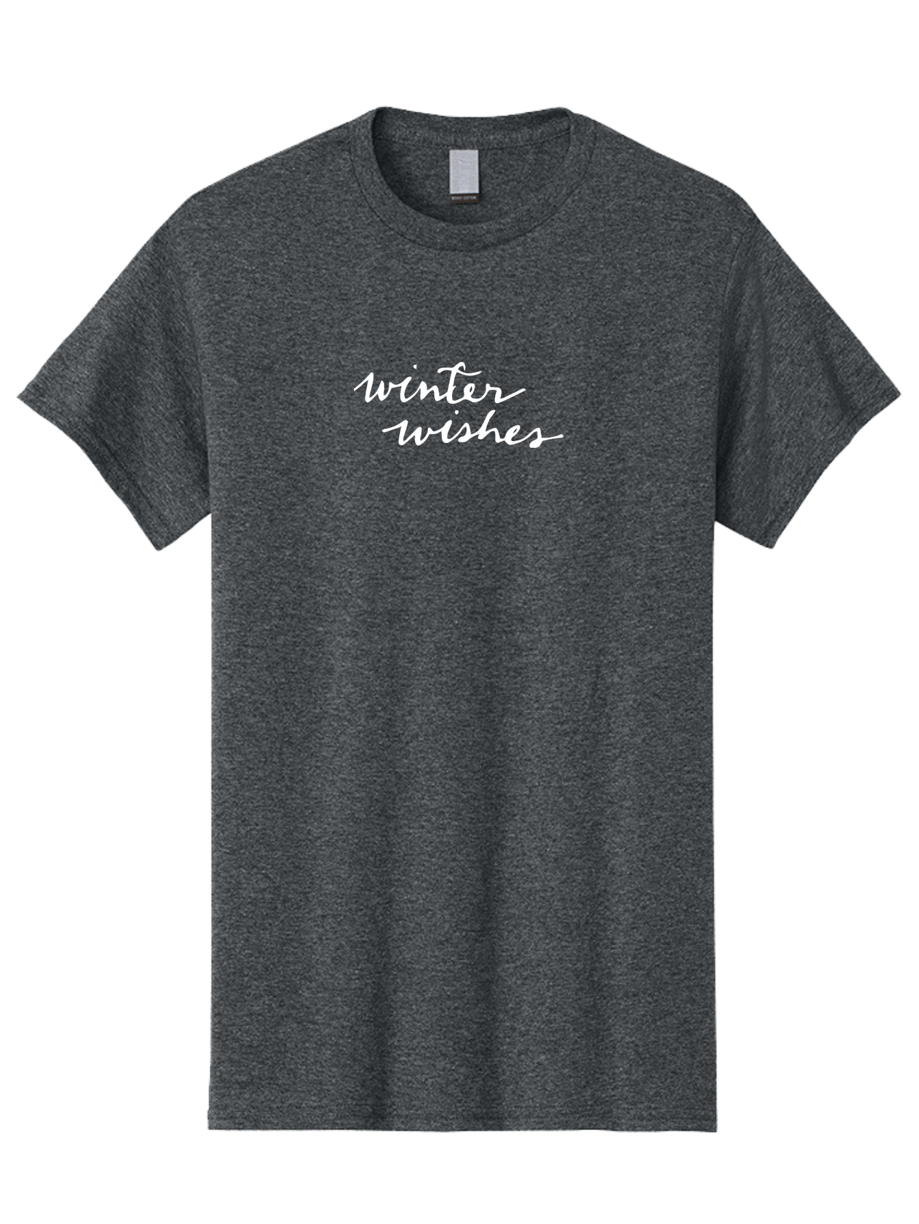 Winter-Wishes Men'S Graphic Tee, 100% Cotton, Comfortable Casual Summer Wear, Machine Washable, Winter Wishes, Festive Greeting, Holiday Message, Cursive Text, White Font, Seasonal Wishes, Winter Season, Holiday Card Aab171 5