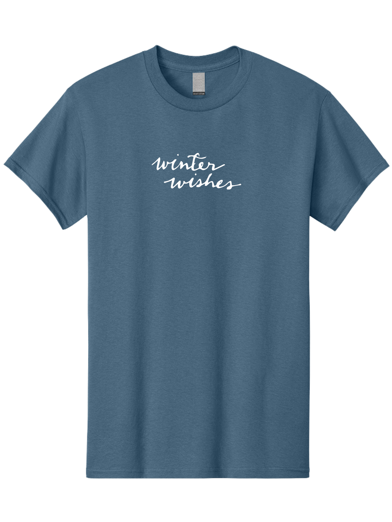 Winter-Wishes Men'S Graphic Tee, 100% Cotton, Comfortable Casual Summer Wear, Machine Washable, Winter Wishes, Festive Greeting, Holiday Message, Cursive Text, White Font, Seasonal Wishes, Winter Season, Holiday Card Aab171 9