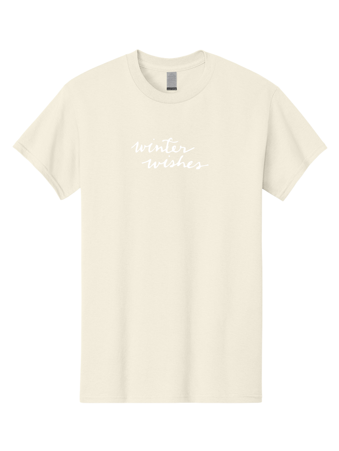 Winter-Wishes Men'S Graphic Tee, 100% Cotton, Comfortable Casual Summer Wear, Machine Washable, Winter Wishes, Festive Greeting, Holiday Message, Cursive Text, White Font, Seasonal Wishes, Winter Season, Holiday Card Aab171 21