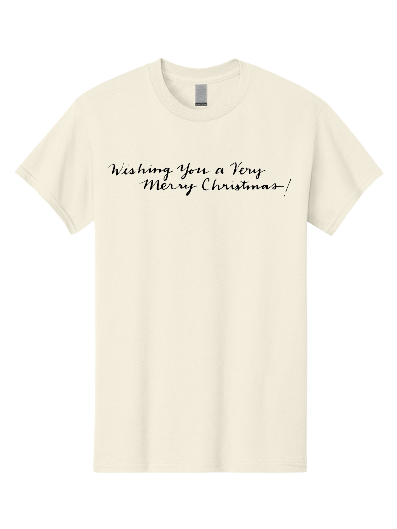 Wishing-You-A-Very-Merry-Christmas-1 Men'S Graphic Tee, 100% Cotton, Comfortable Casual Summer Wear, Machine Washable, Christmas Greeting, Festive Wishes, Holiday Message, Merry Christmas, Seasonal Greetings, Christmas Card Message, Black Text Aab172