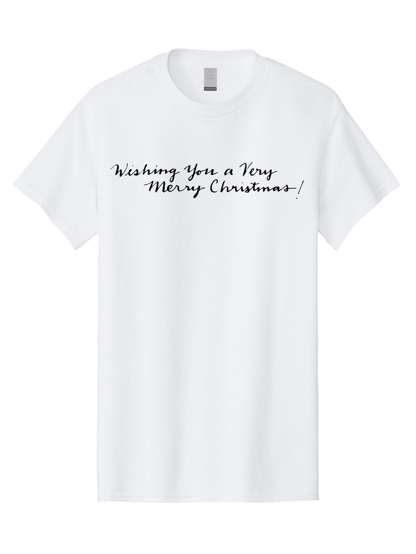Wishing-You-A-Very-Merry-Christmas-1 Men'S Graphic Tee, 100% Cotton, Comfortable Casual Summer Wear, Machine Washable, Christmas Greeting, Festive Wishes, Holiday Message, Merry Christmas, Seasonal Greetings, Christmas Card Message, Black Text Aab172 6