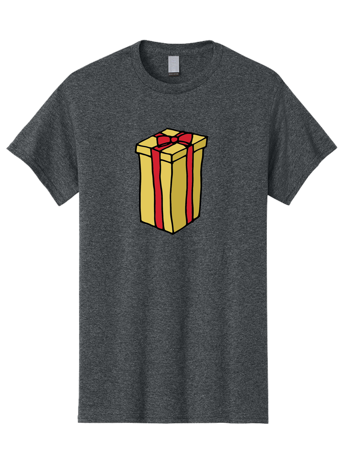 Wrapped-Gift-Box Men'S Graphic Tee, 100% Cotton, Comfortable Casual Summer Wear, Machine Washable, Gift Box, Wrapped Present, Red Ribbon, Gold Wrapping, Present, Gift, Holiday Gift, Birthday Present, Celebration Gift Aab175 13