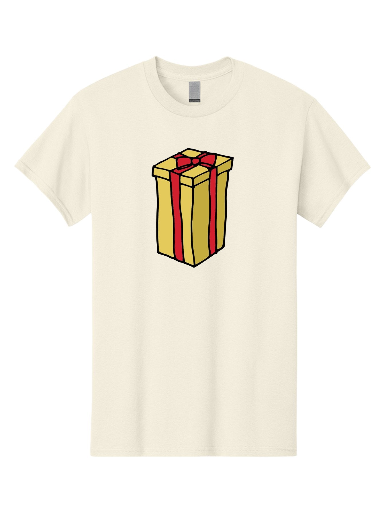 Wrapped-Gift-Box Men'S Graphic Tee, 100% Cotton, Comfortable Casual Summer Wear, Machine Washable, Gift Box, Wrapped Present, Red Ribbon, Gold Wrapping, Present, Gift, Holiday Gift, Birthday Present, Celebration Gift Aab175 9