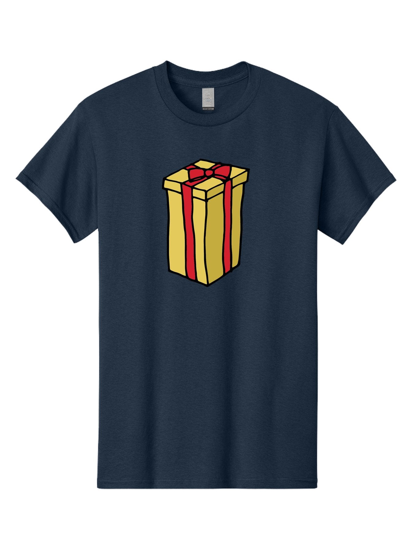 Wrapped-Gift-Box Men'S Graphic Tee, 100% Cotton, Comfortable Casual Summer Wear, Machine Washable, Gift Box, Wrapped Present, Red Ribbon, Gold Wrapping, Present, Gift, Holiday Gift, Birthday Present, Celebration Gift Aab175 14