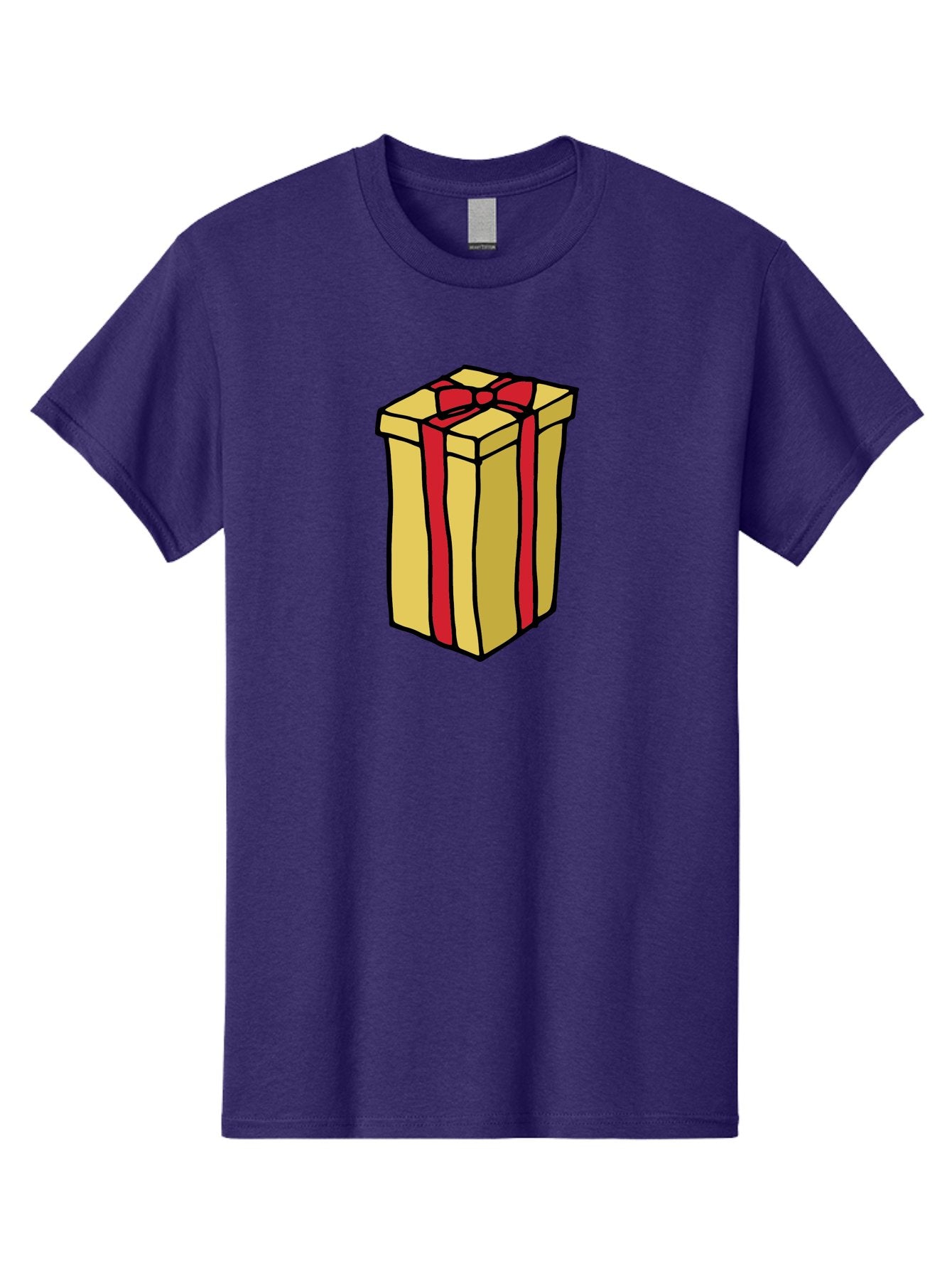 Wrapped-Gift-Box Men'S Graphic Tee, 100% Cotton, Comfortable Casual Summer Wear, Machine Washable, Gift Box, Wrapped Present, Red Ribbon, Gold Wrapping, Present, Gift, Holiday Gift, Birthday Present, Celebration Gift Aab175 7