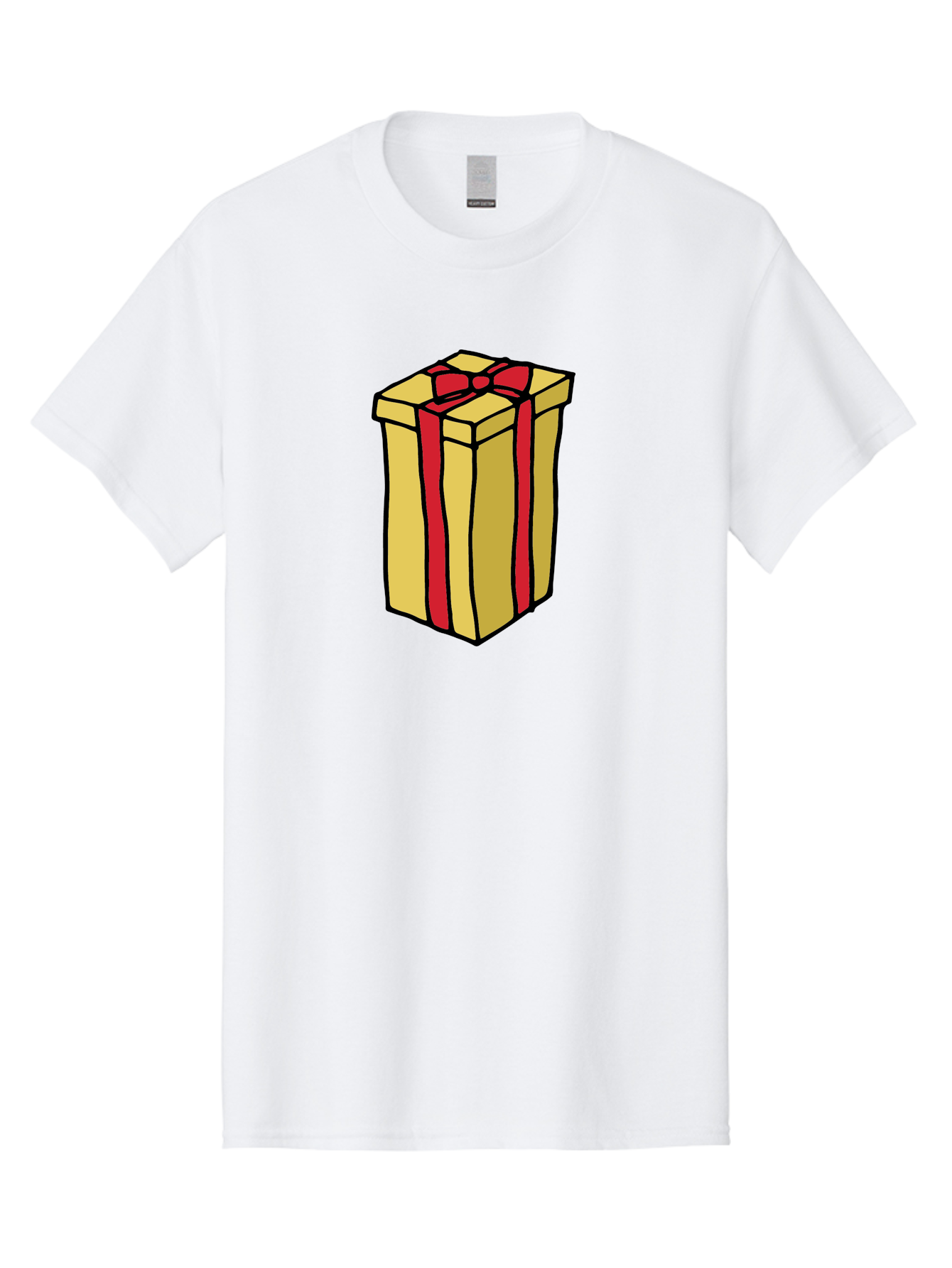 Wrapped-Gift-Box Men'S Graphic Tee, 100% Cotton, Comfortable Casual Summer Wear, Machine Washable, Gift Box, Wrapped Present, Red Ribbon, Gold Wrapping, Present, Gift, Holiday Gift, Birthday Present, Celebration Gift Aab175 11