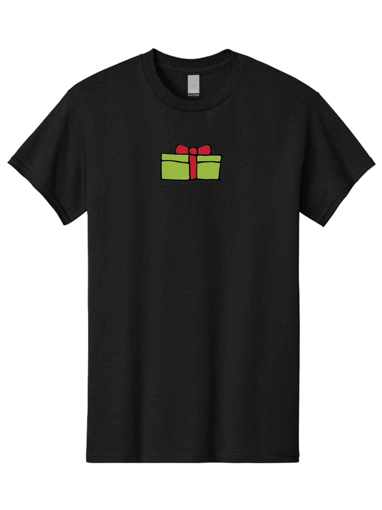 Wrapped-Gift Men'S Graphic Tee, 100% Cotton, Comfortable Casual Summer Wear, Machine Washable, Wrapped Gift, Red Bow, Festive Present, Holiday Season, Gift Giving, Celebration, Cartoon Illustration, Simple Design, Minimalist Art Aab176 11