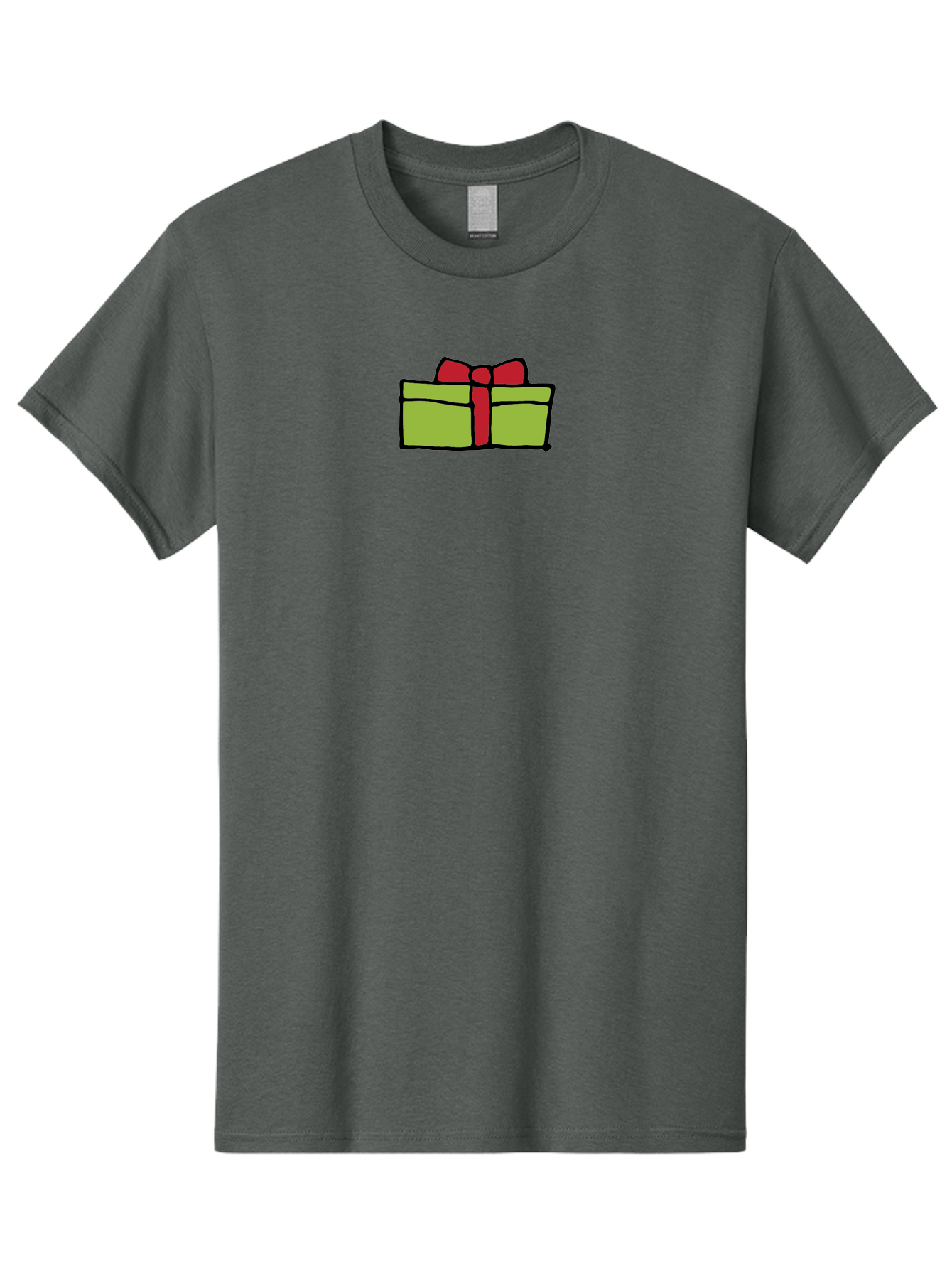 Wrapped-Gift Men'S Graphic Tee, 100% Cotton, Comfortable Casual Summer Wear, Machine Washable, Wrapped Gift, Red Bow, Festive Present, Holiday Season, Gift Giving, Celebration, Cartoon Illustration, Simple Design, Minimalist Art Aab176 29