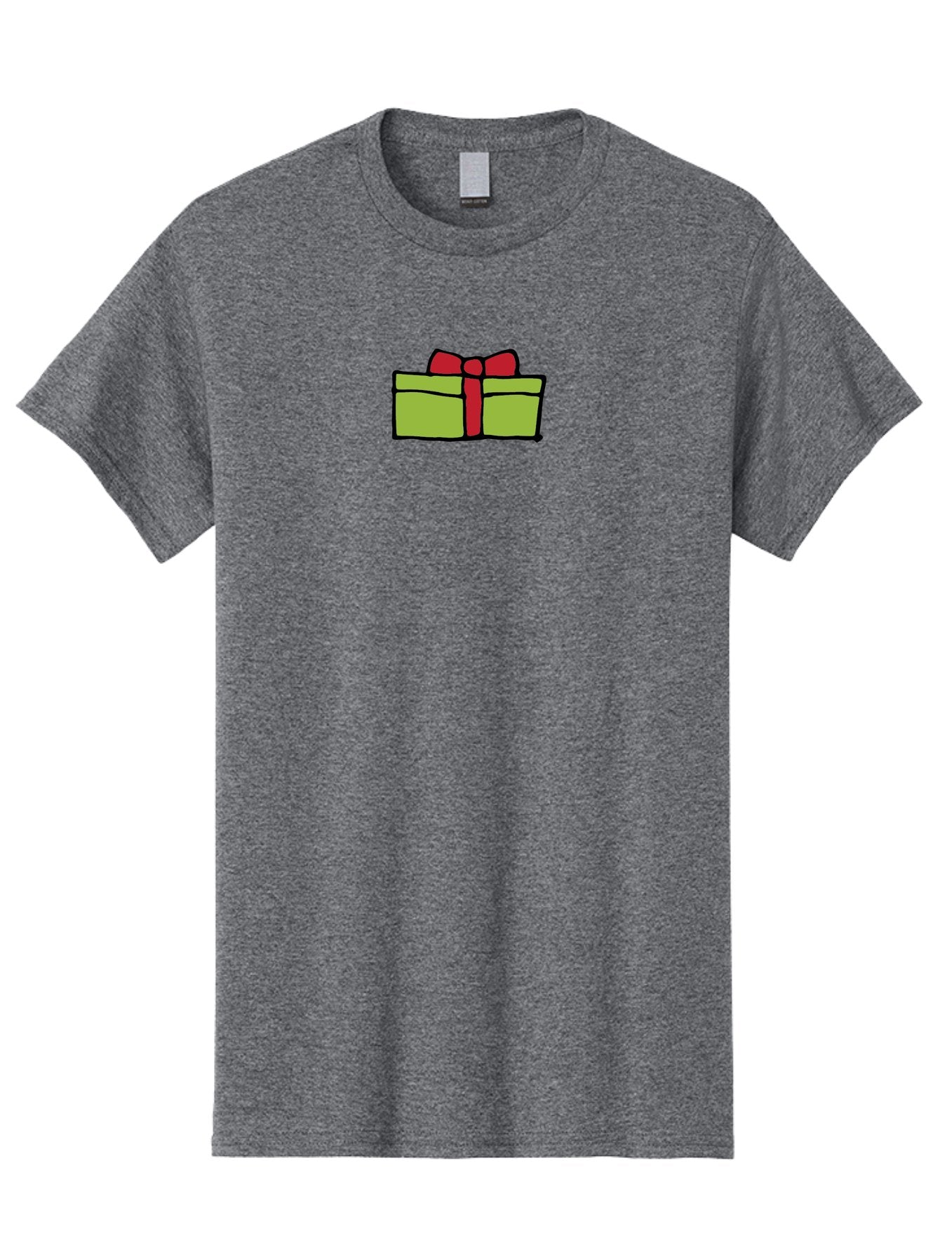 Wrapped-Gift Men'S Graphic Tee, 100% Cotton, Comfortable Casual Summer Wear, Machine Washable, Wrapped Gift, Red Bow, Festive Present, Holiday Season, Gift Giving, Celebration, Cartoon Illustration, Simple Design, Minimalist Art Aab176 14