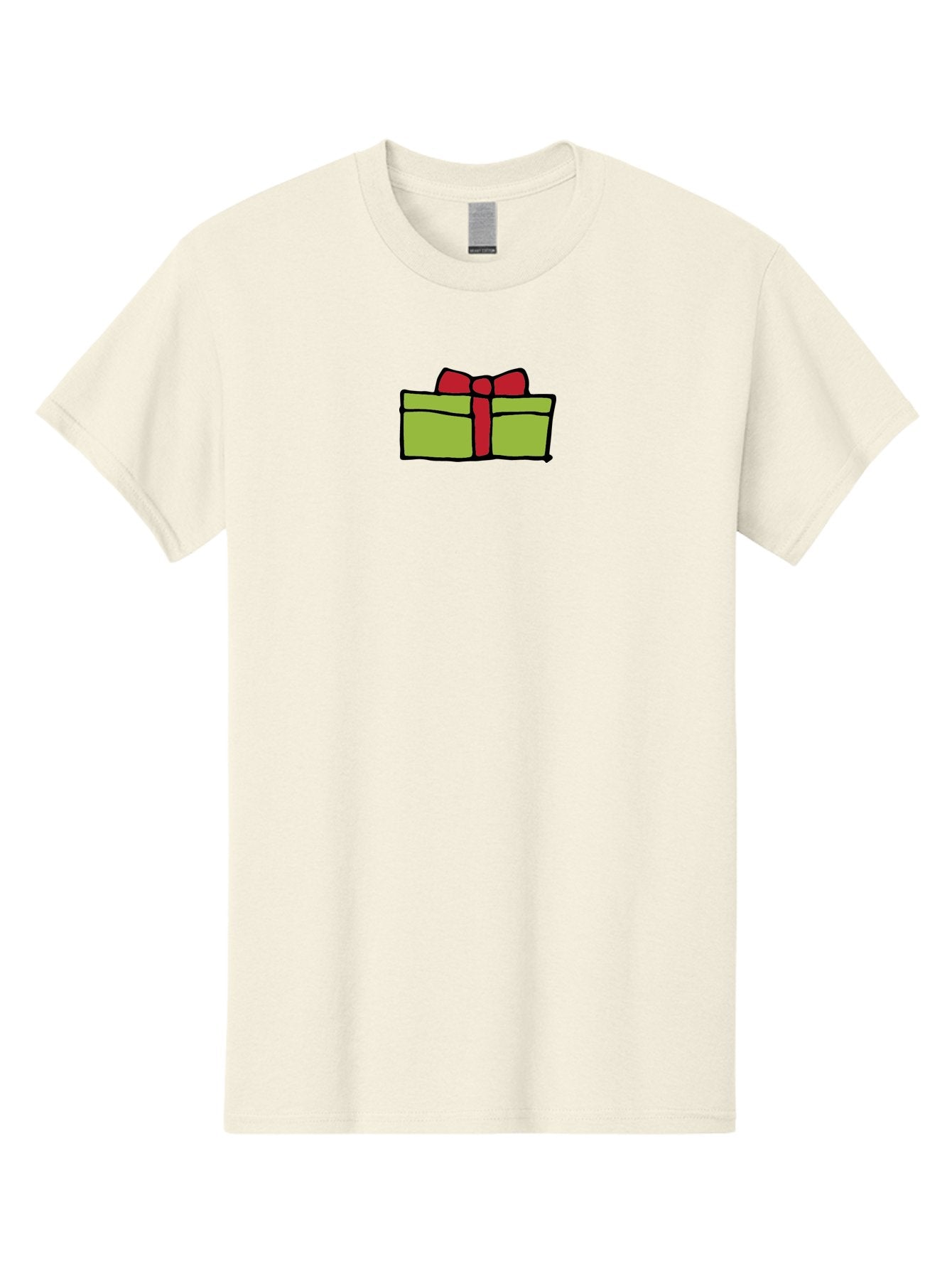 Wrapped-Gift Men'S Graphic Tee, 100% Cotton, Comfortable Casual Summer Wear, Machine Washable, Wrapped Gift, Red Bow, Festive Present, Holiday Season, Gift Giving, Celebration, Cartoon Illustration, Simple Design, Minimalist Art Aab176 15