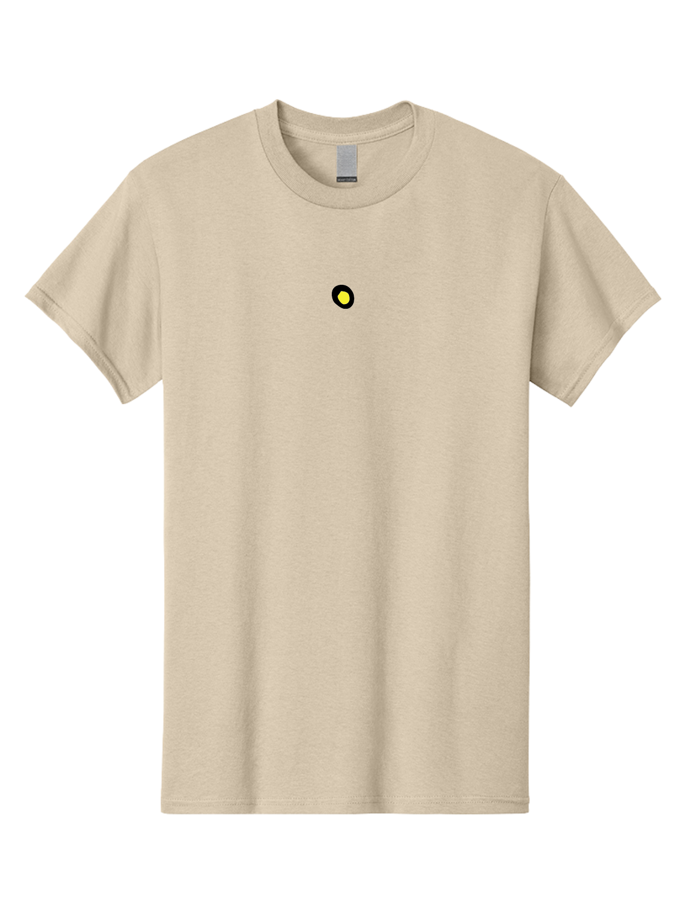 Yellow-Dot Men'S Graphic Tee, 100% Cotton, Comfortable Casual Summer Wear, Machine Washable, Simple Graphics, Black Circle, Yellow Dot, Modern Design, Minimalist Art, Abstract Shapes, Geometric Patterns, Yellow And Black Colors Aab181 29