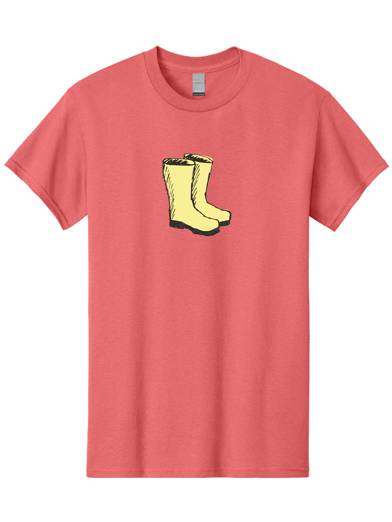 Yellow-Rain-Boots Men'S Graphic Tee, 100% Cotton, Comfortable Casual Summer Wear, Machine Washable, Yellow Rain Boots, Waterproof Footwear, Outdoor Gear, Rubber Boots, Hiking Boots, Fashion Boots, Rugged Style, Casual Wear, Outdoor Activities Aab183 9