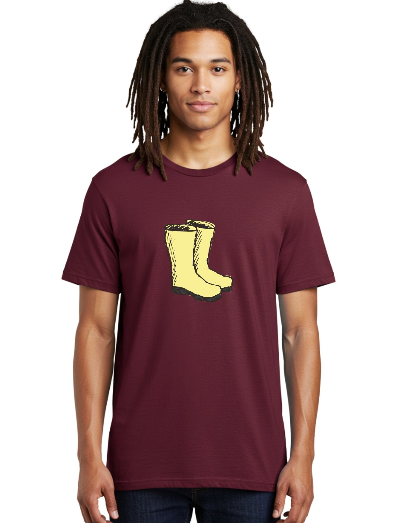 Yellow-Rain-Boots Men'S Graphic Tee, 100% Cotton, Comfortable Casual Summer Wear, Machine Washable, Yellow Rain Boots, Waterproof Footwear, Outdoor Gear, Rubber Boots, Hiking Boots, Fashion Boots, Rugged Style, Casual Wear, Outdoor Activities Aab183 21